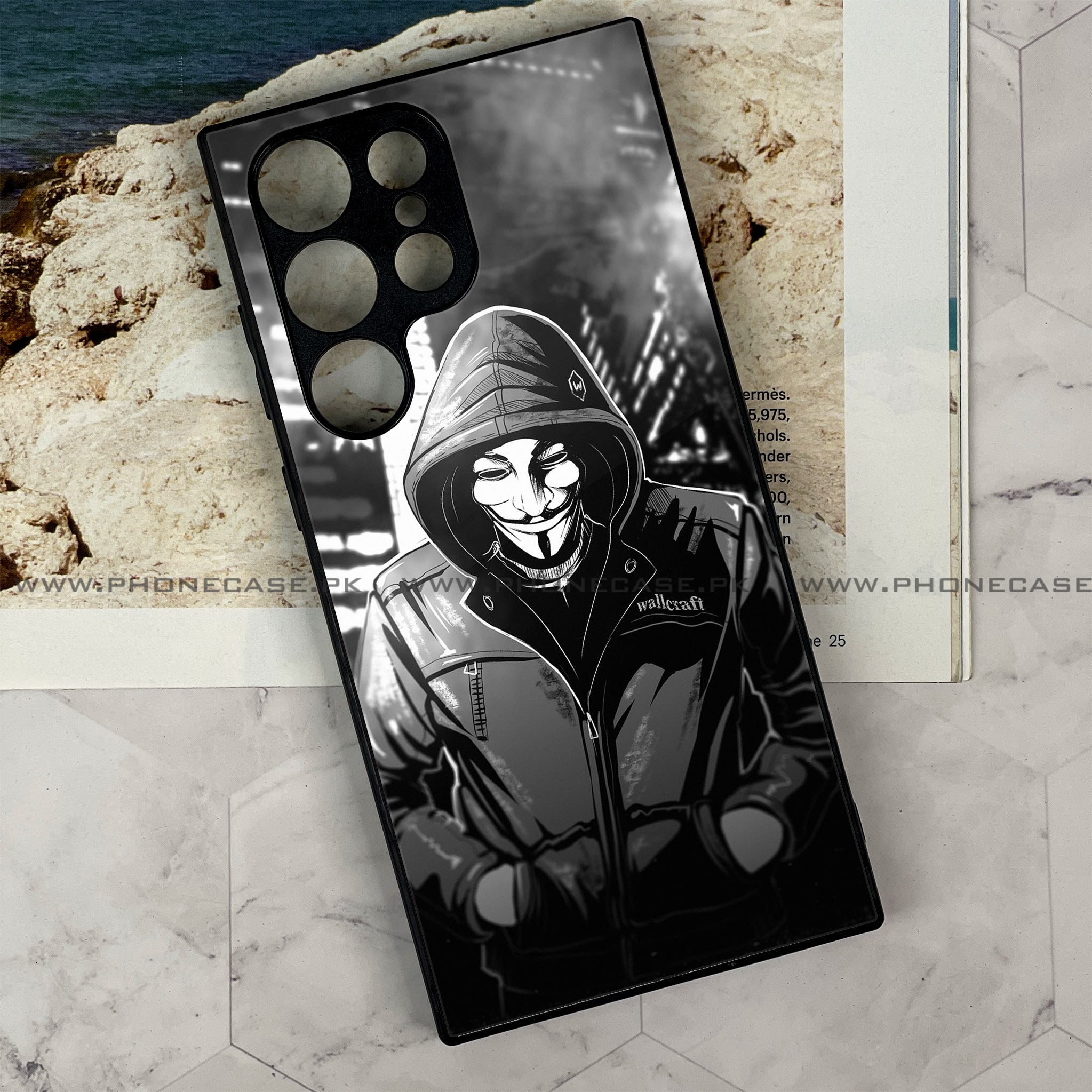 Galaxy S21 Ultra - Anonymous 2.0 Series - Premium Metal Printed soft Bumper shock Proof Case