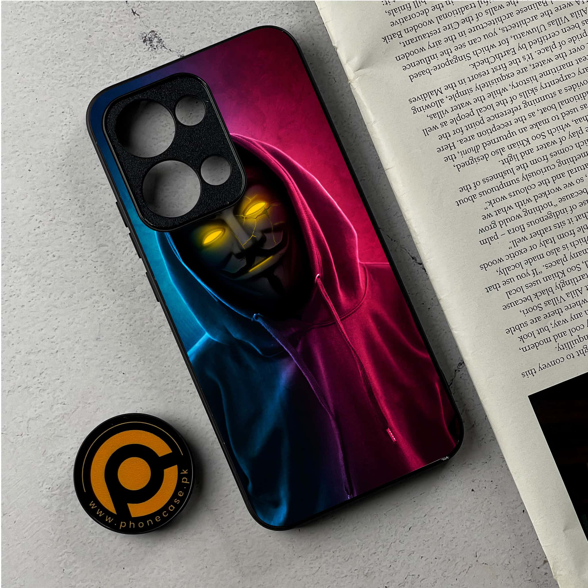 Oppo Reno 13 - Anonymous 2.0 Series - Premium Metal Printed Soft Bumper Shockproof Case