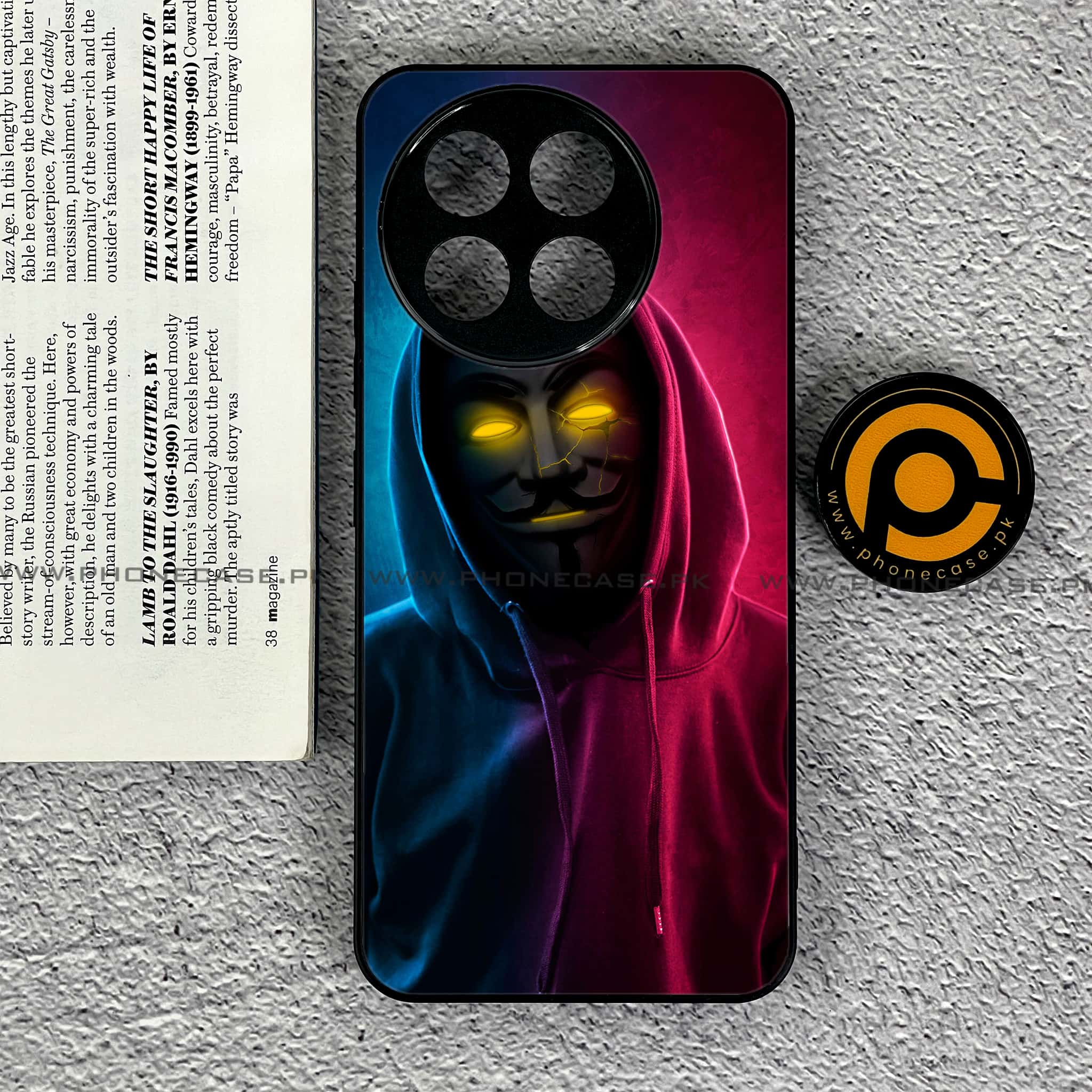 OnePlus 13R - Anonymous 2.0 Series - Premium Printed Glass soft Bumper shock Proof Case