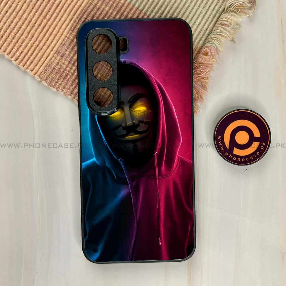 Infinix Hot 60i - Anonymous 2.0 Series - Premium Metal Printed soft Bumper shock Proof Case