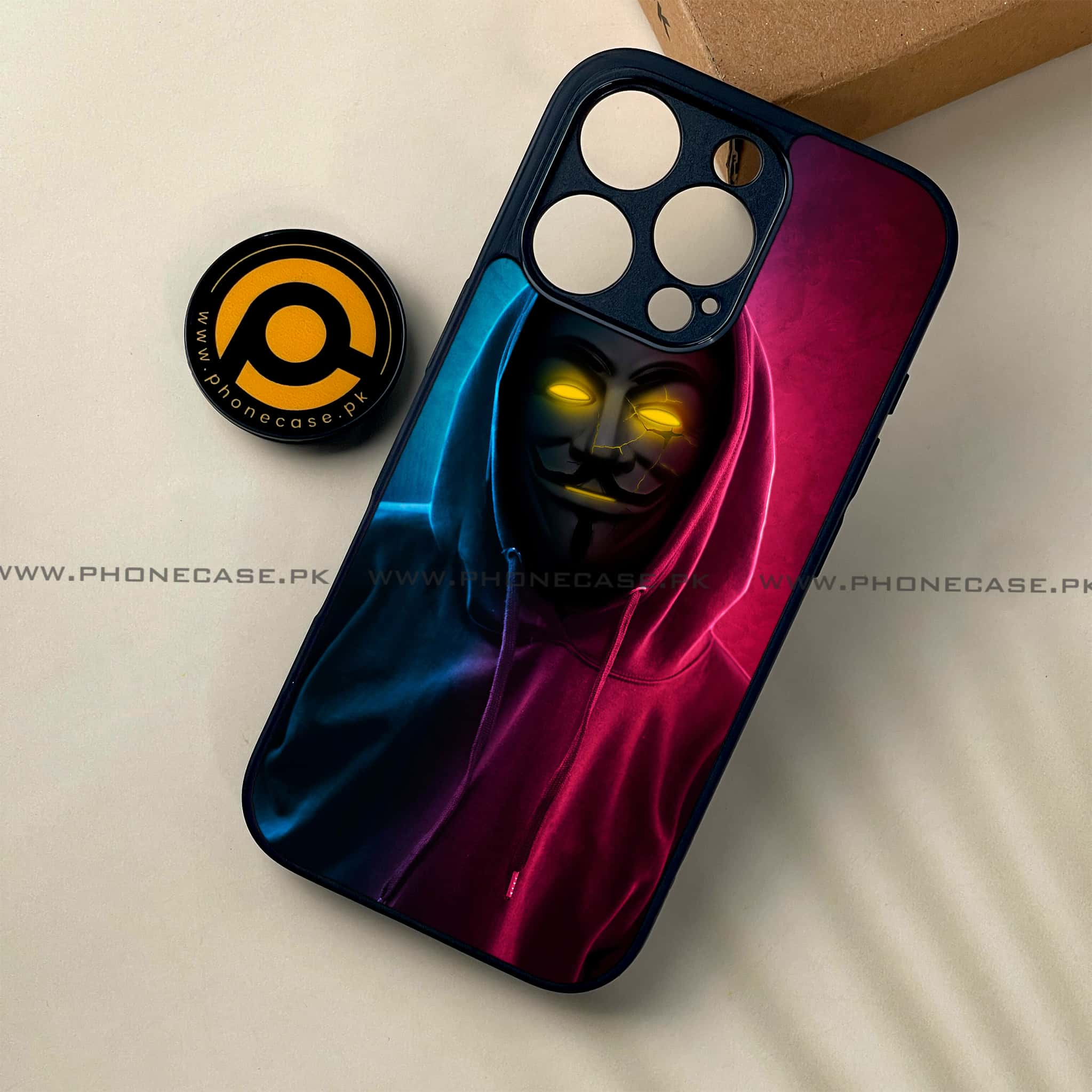 iPhone 16 Pro - Anonymous 2.0 Series - Premium Printed Glass soft Bumper shock Proof Case