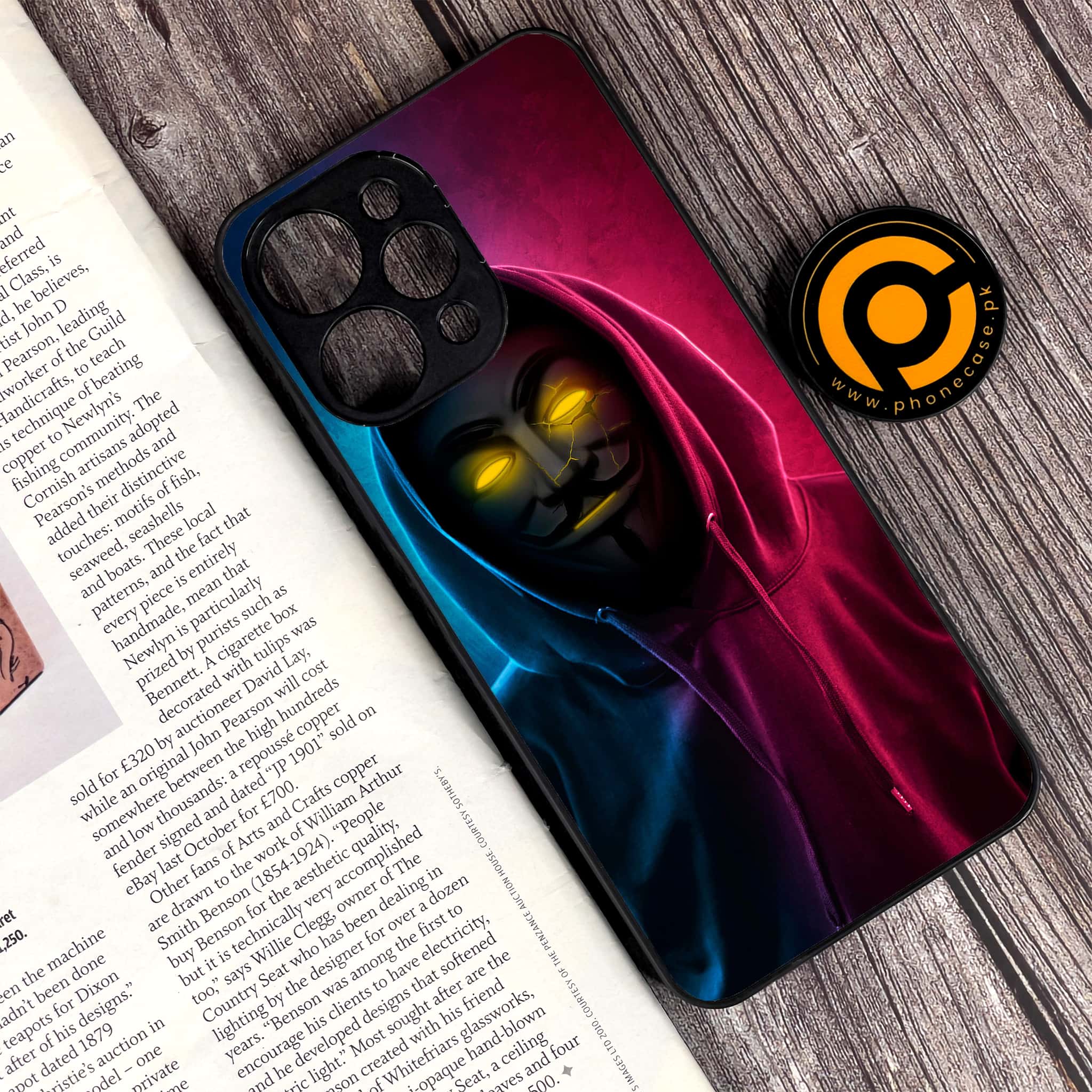 Xiaomi Redmi 12 - Anonymous 2.0 Series - Premium Printed Glass soft Bumper shock Proof Case