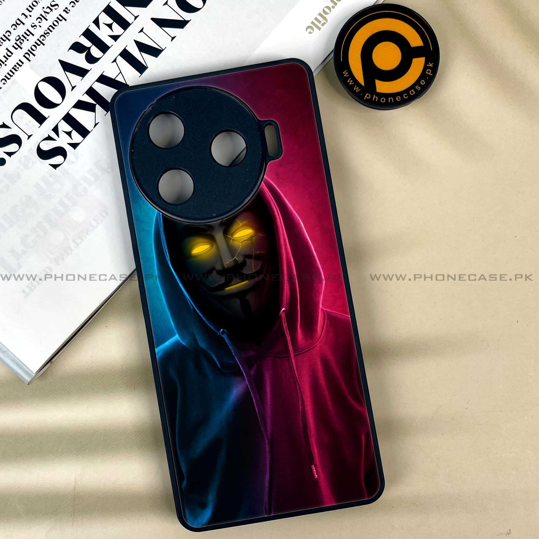 Tecno Camon 30 Pro - Anonymous 2.0 Series - Premium Printed Glass soft Bumper shock Proof Case