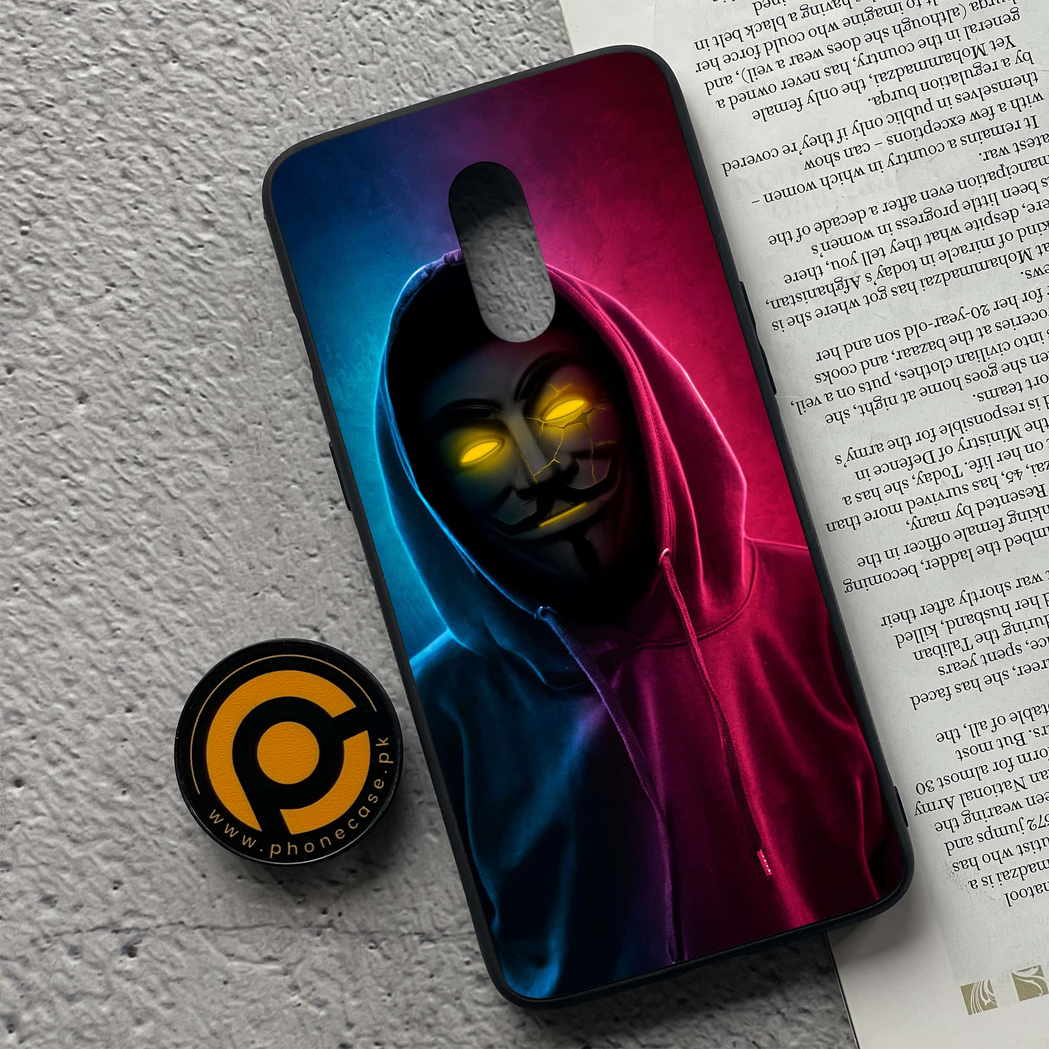 OnePlus 7 - Anonymous 2.0 Series - Premium Printed Glass soft Bumper shock Proof Case