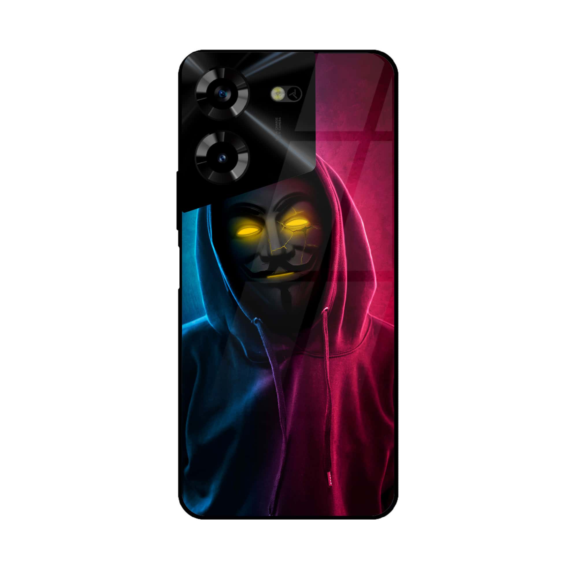 Tecno Pova 5 Pro - Anonymous 2.0 Series - Premium Printed Glass soft Bumper shock Proof Case