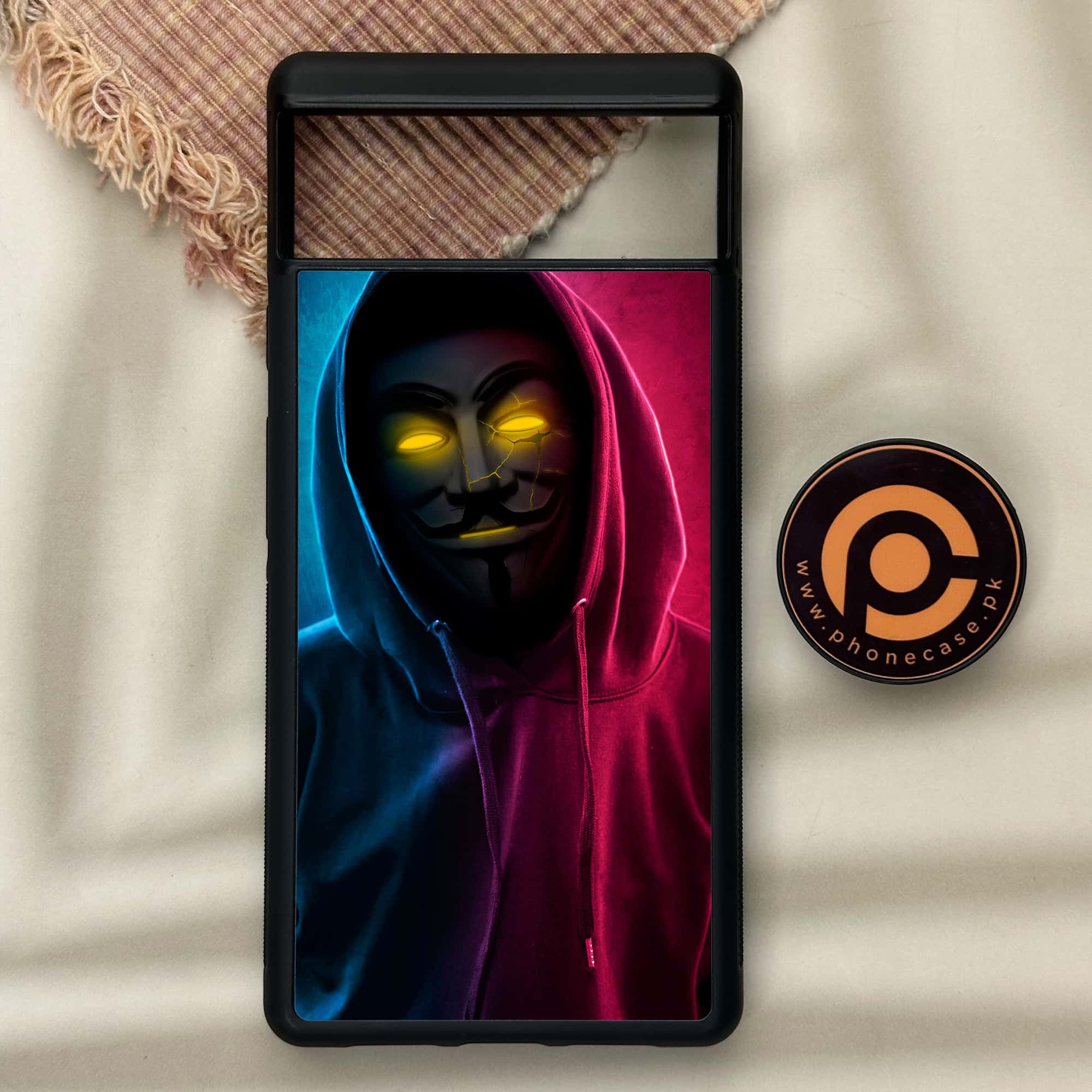Google Pixel 6 - Anonymous 2.0 Series - Premium Metal Printed soft Bumper Shock Proof Case