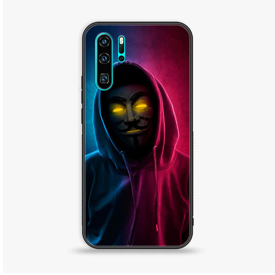 Huawei P30 Pro - Anonymous Design 2 - Premium Printed Glass soft Bumper shock Proof Case CS-13303