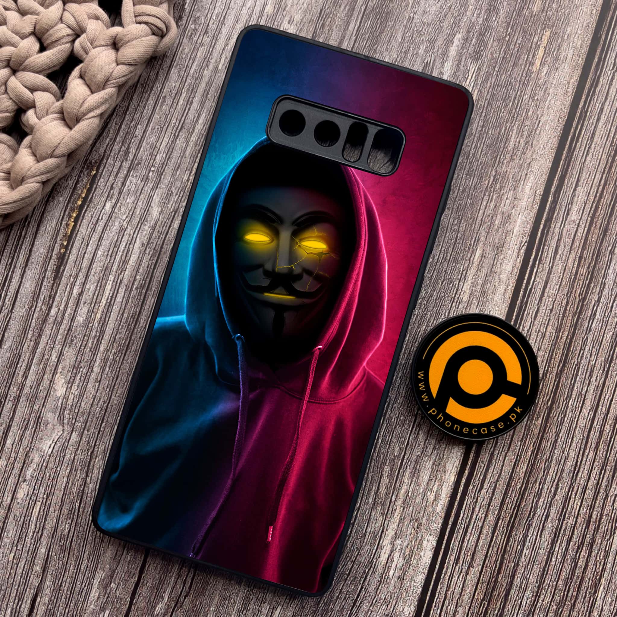 Samsung Galaxy Note 8 - Anonymous 2.0 Series - Premium Metal Printed soft Bumper shock Proof Case