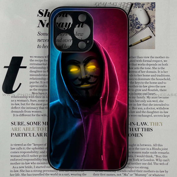 iPhone 15 Pro Max - Anonymous 2.0 Design 2 - Premium Printed Glass soft Bumper shock Proof Case