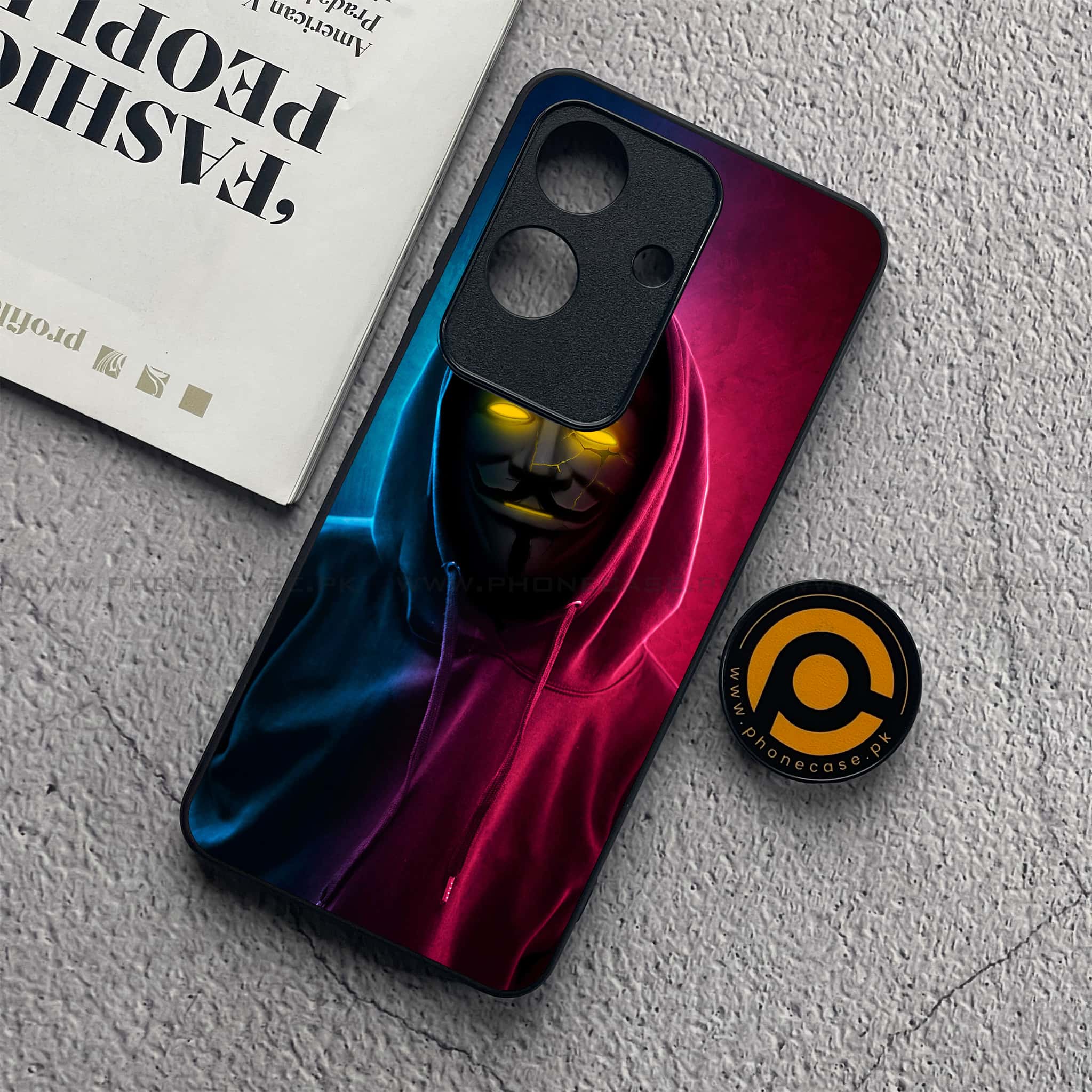 Realme Note 60x - Anonymous 2.0 Series - Premium Metal  Printed soft Bumper shock Proof Case