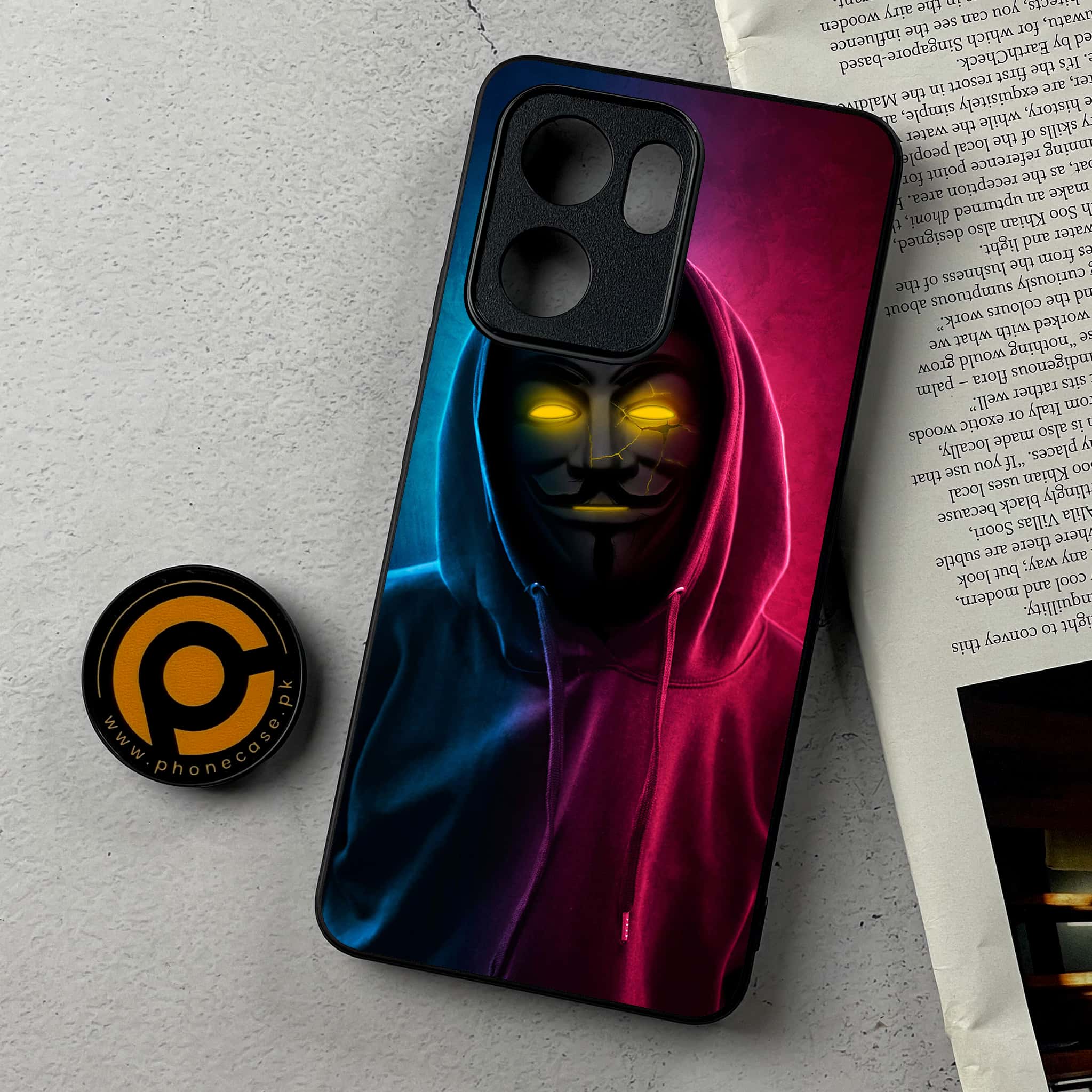 Oppo Reno 13F - Anonymous 2.0 Series - Premium Metal Printed Soft Bumper Shockproof Case