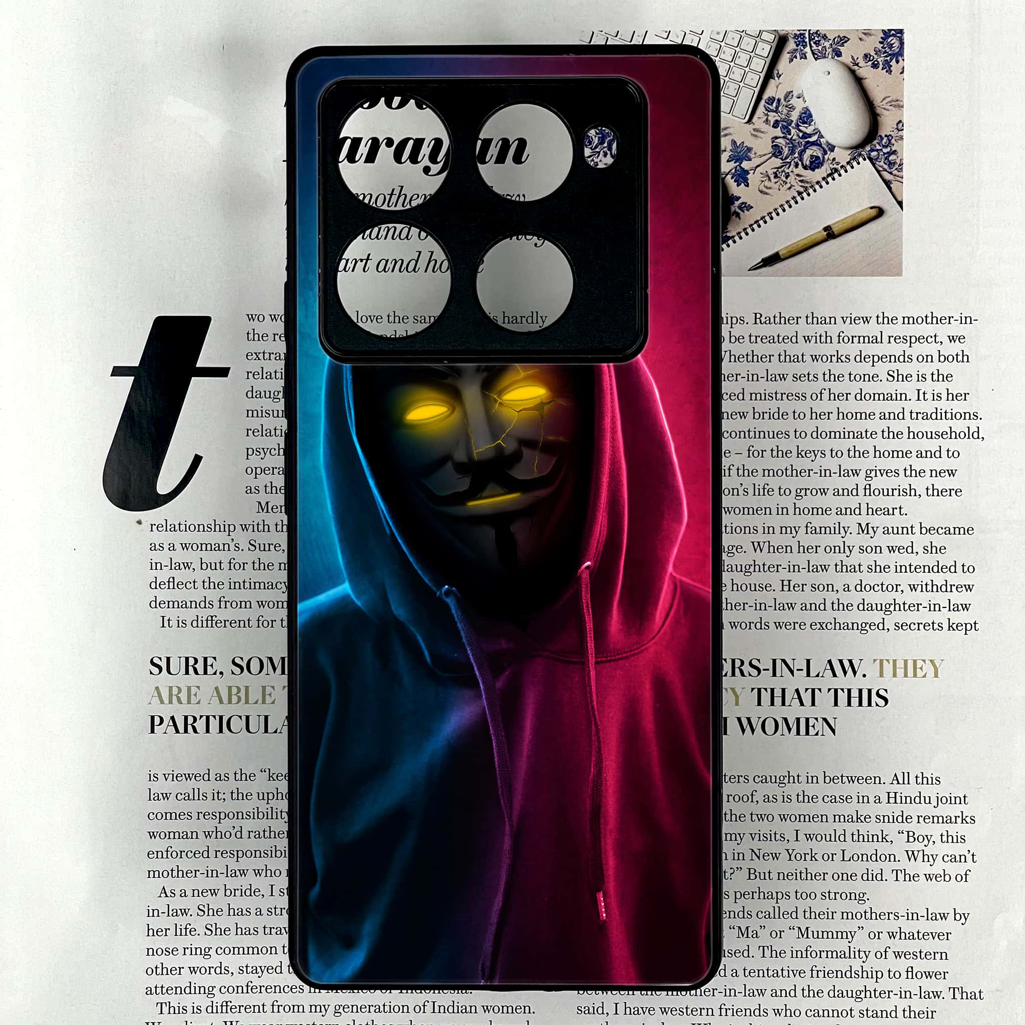 Infinix Note 40 Pro Plus -Anonymous 2.0 Series - Premium Metal Printed soft Bumper shock Proof Case