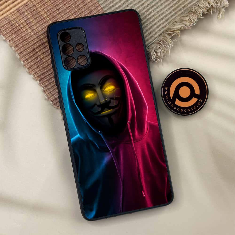 Samsung Galaxy A71 - Anonymous 2.0 Series - Premium Metal Printed soft Bumper shock Proof Case