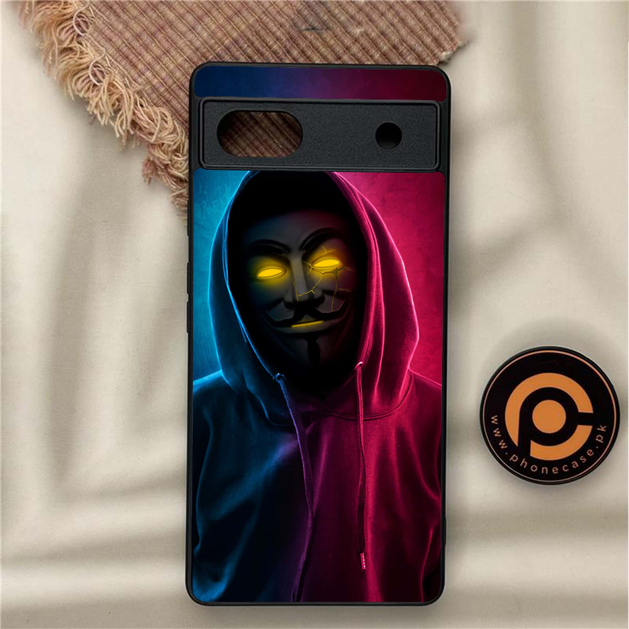 Google Pixel 6A - Anonymous 2.0 Series - Premium Metal Printed soft Bumper Shock Proof Case