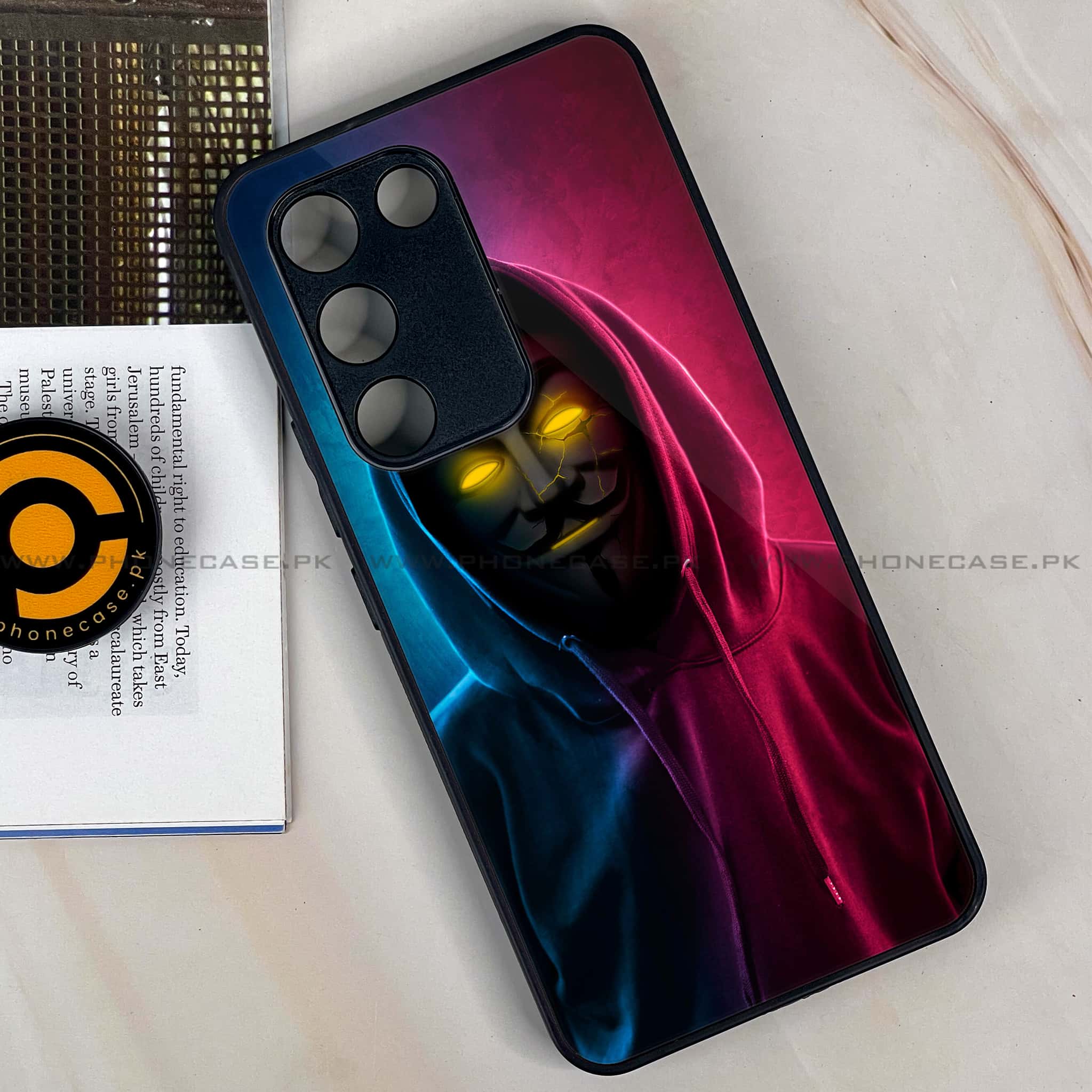 Vivo Y200e - Anonymous 2.0 Series - Premium Metal Printed soft Bumper shock Proof Case
