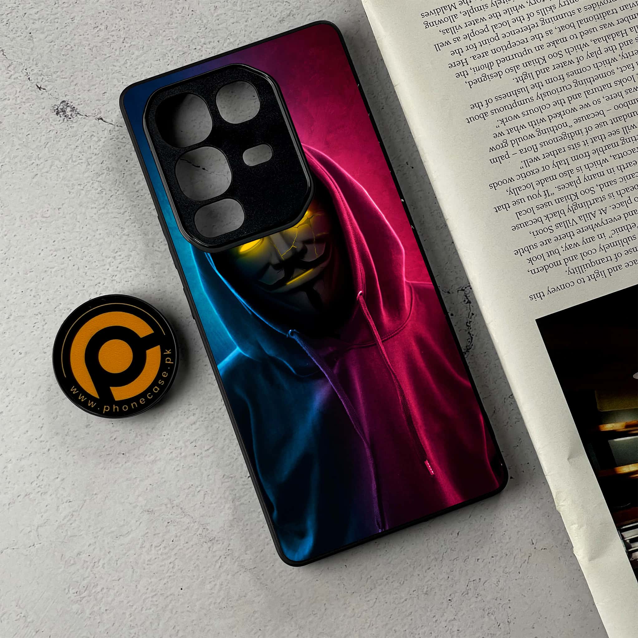 Infinix Note 50 - Anonymous 2.0 Series - Premium Metal Printed Soft Bumper Shockproof Case