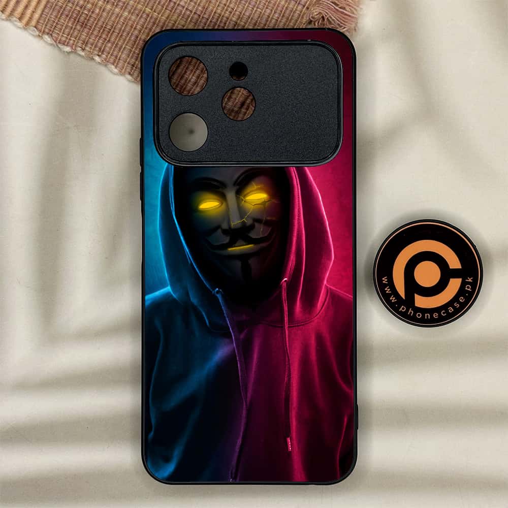 Tecno Spark 40 - Anonymous 2.0 Series - Premium Metal Printed soft Bumper shock Proof Case