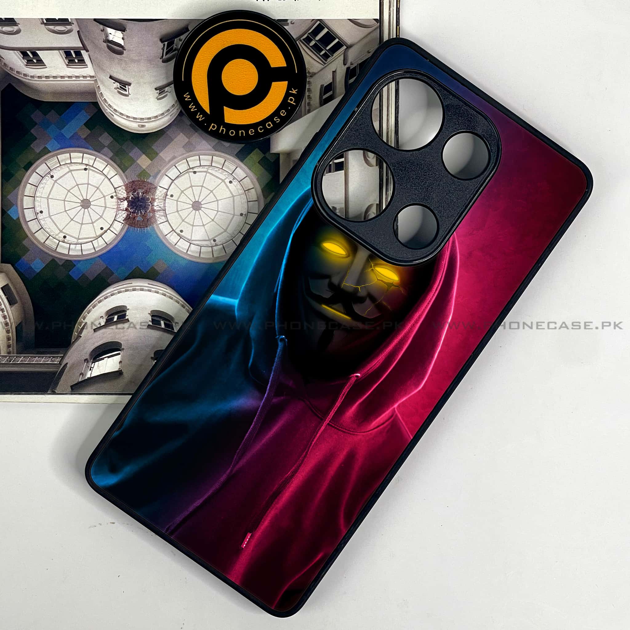 Redmi Note 13 Pro 4G - Anonymous 2.0 Series - Premium Metal Printed soft Bumper shock Proof Case