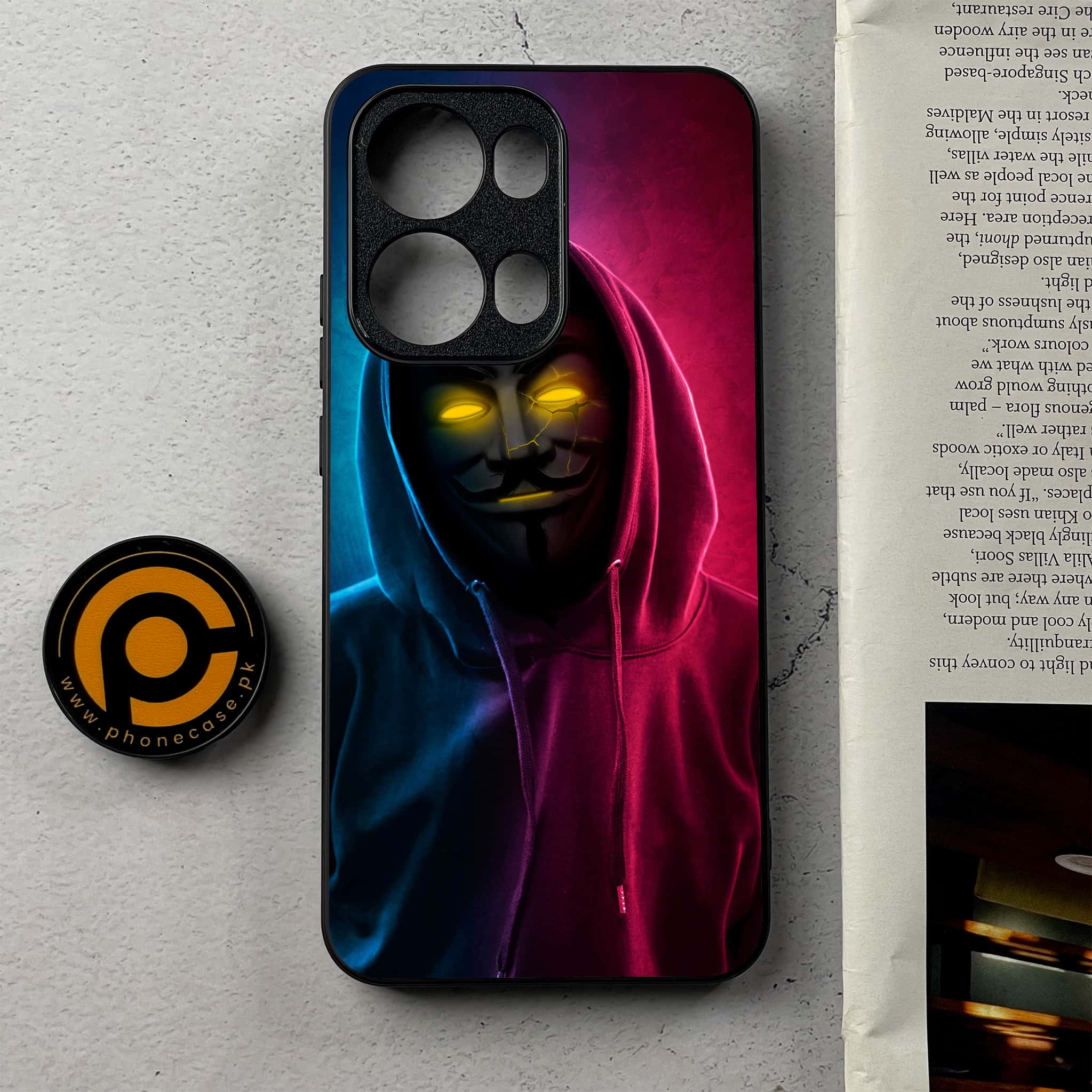 Oppo Reno 13 Pro - Anonymous 2.0 Series - Premium Metal Printed Soft Bumper Shockproof Case