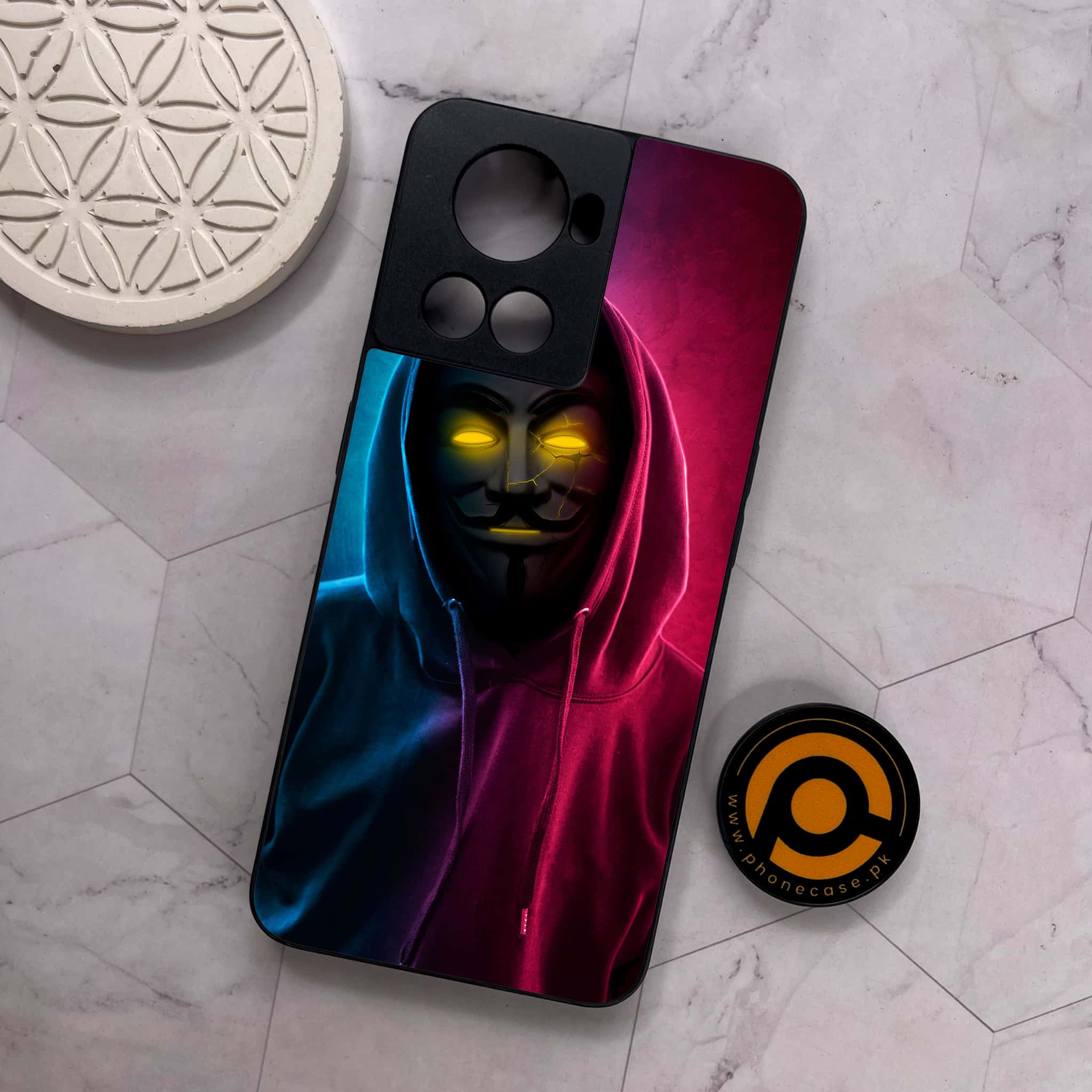 OnePlus 10R - Anonymous 2.0 Series - Premium Metal Printed soft Bumper shock Proof Case