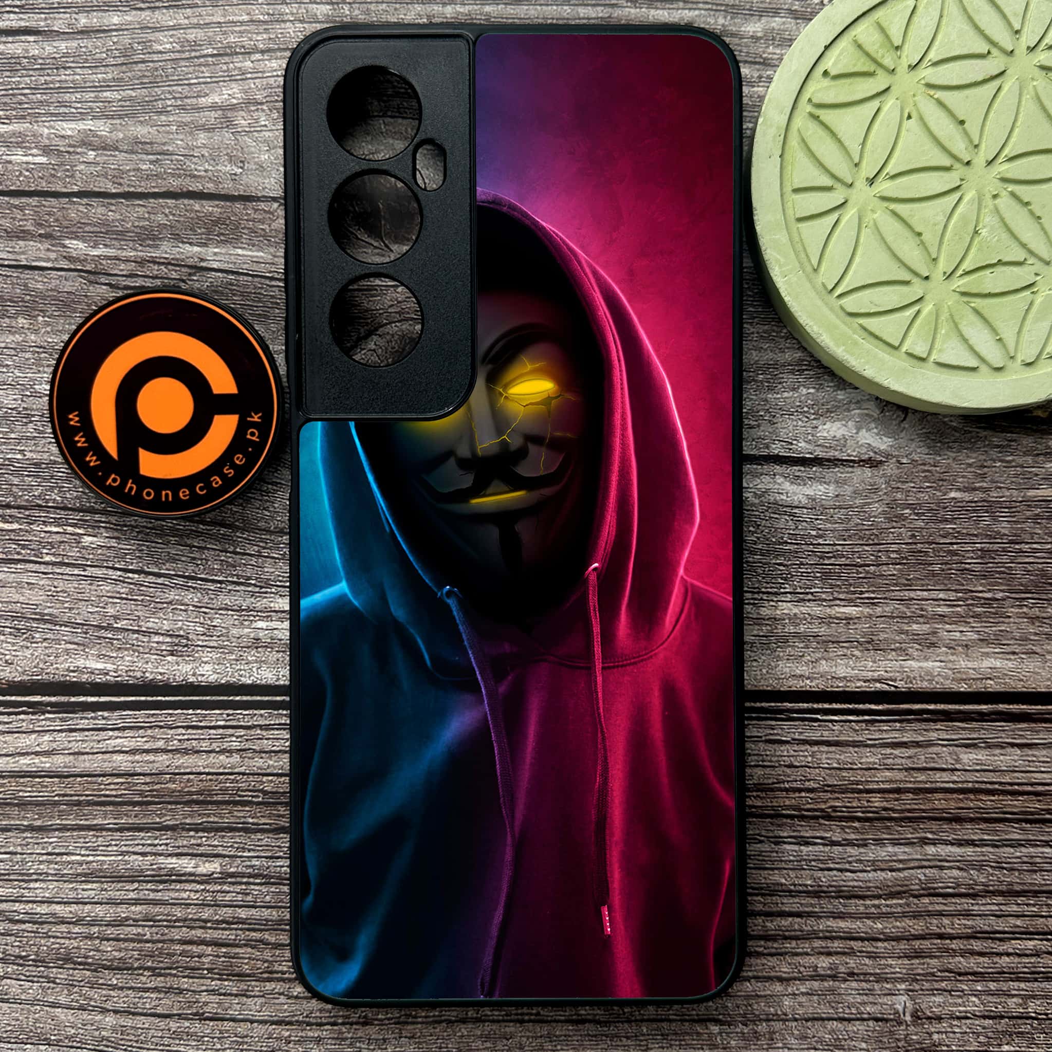 Realme C65  - Anonymous 2.0 Series - Premium Metal Printed soft Bumper shock Proof Case