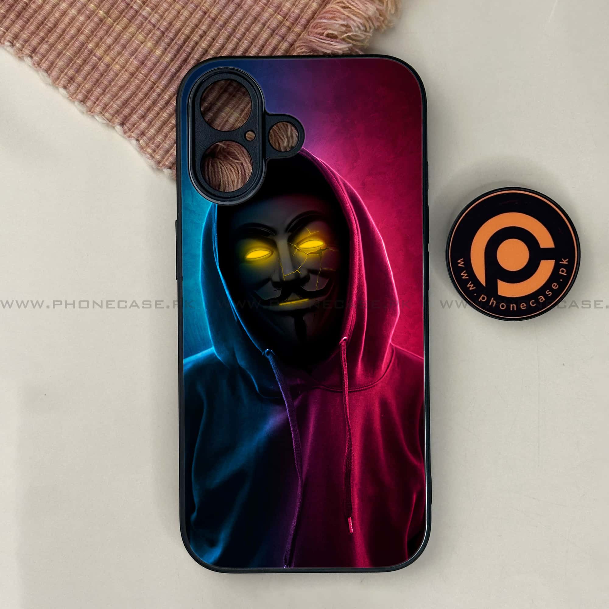 iPhone 17 - Anonymous 2.0 Series - Premium Printed Glass soft Bumper shock Proof Case