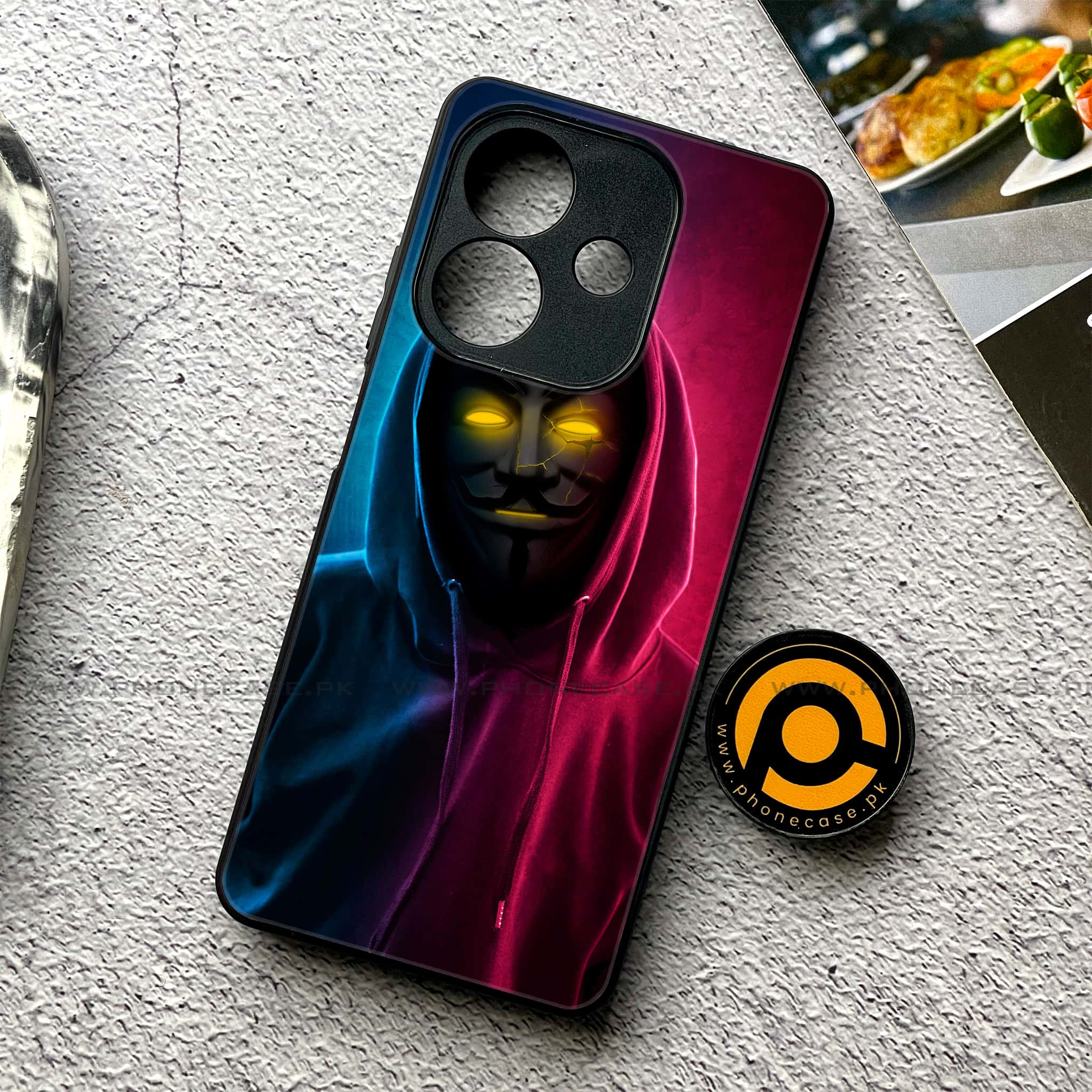 Oppo A5i - Anonymous 2.0 Series - Premium Metal Printed soft Bumper shock Proof Case