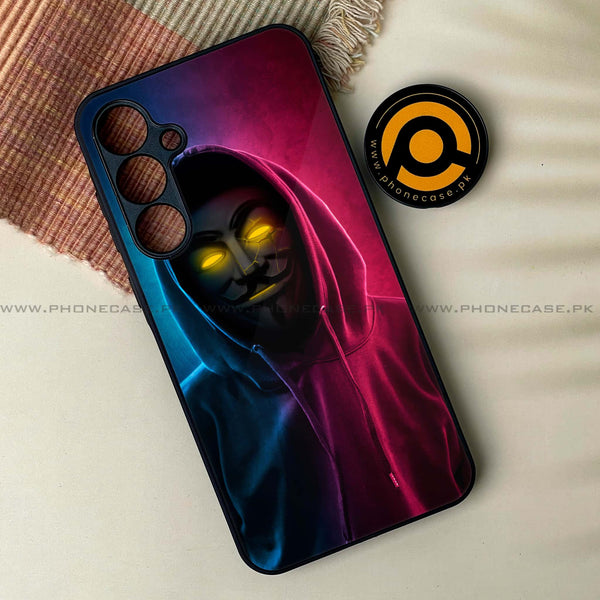 Samsung Galaxy A04s - Anonymous 2.0  Design 2 - Premium Printed Glass soft Bumper shock Proof Case CS-32879