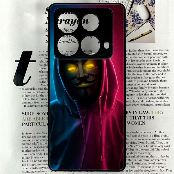 Infinix Note 40 4G - Anonymous 2.0  Design 2  - Premium Printed Glass soft Bumper shock Proof Case  CS-25908