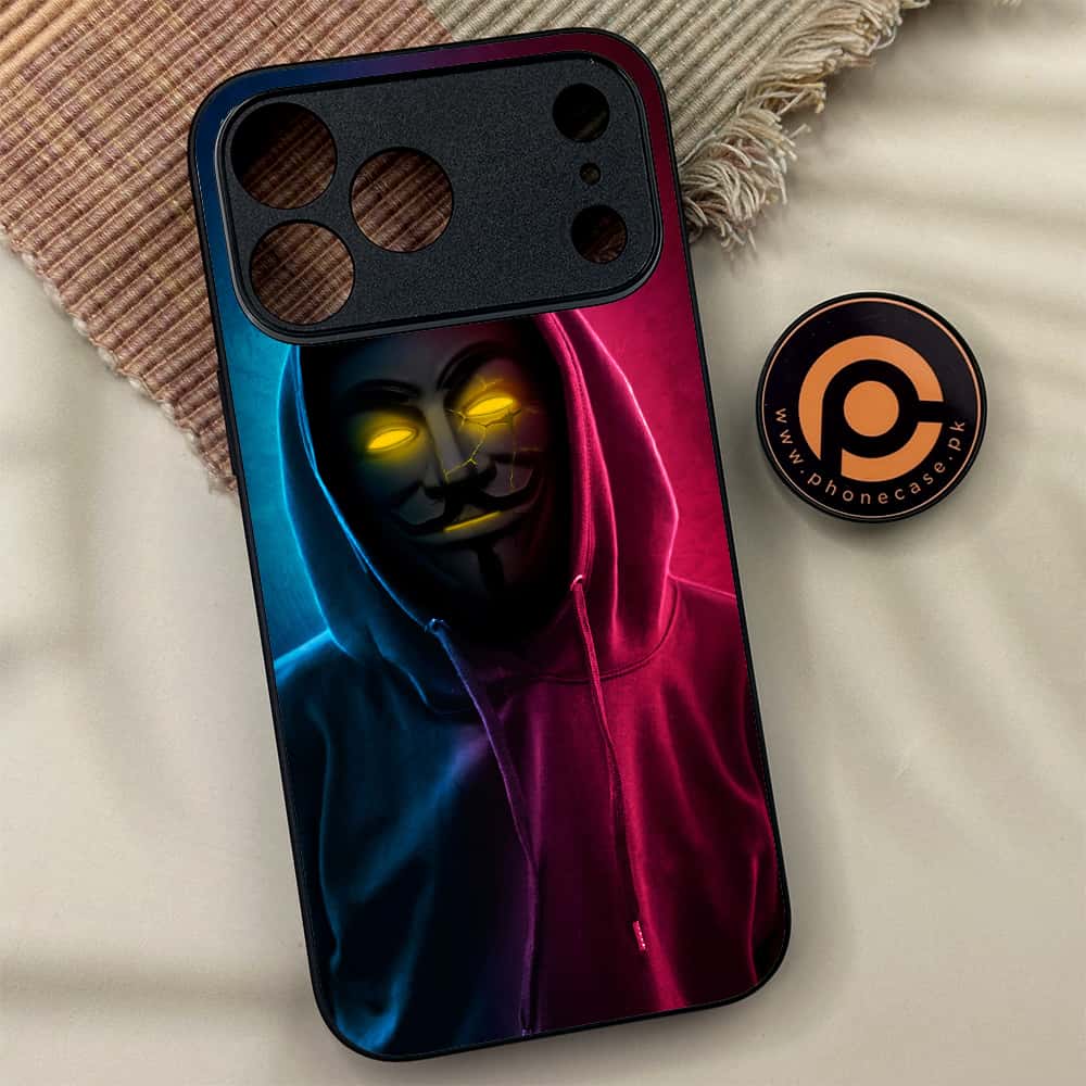 iPhone 17 Pro Max - Anonymous 2.0 Series - Premium Metal Printed soft Bumper shock Proof Case