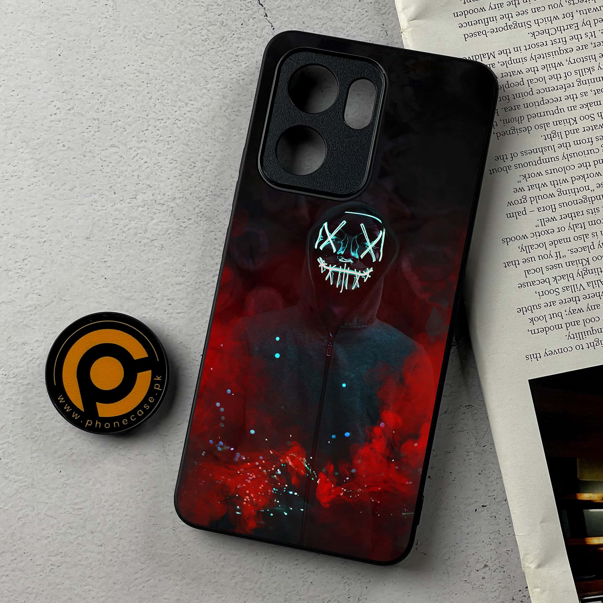Oppo Reno 13F - Anonymous 2.0 Series - Premium Metal Printed Soft Bumper Shockproof Case