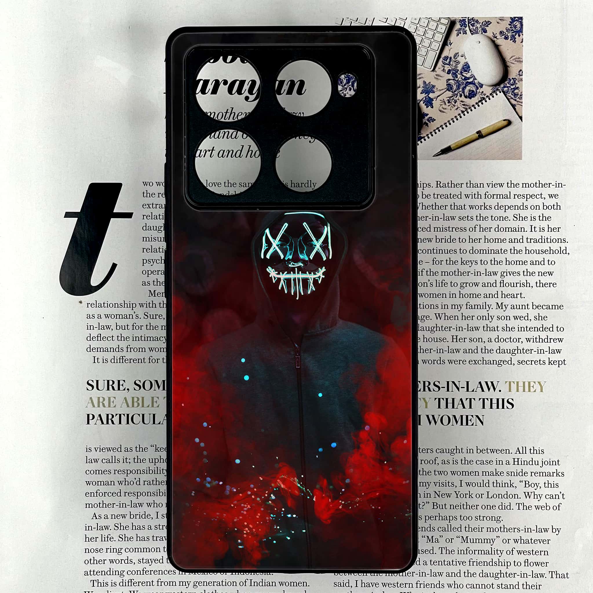 Infinix Note 40 Pro Plus -Anonymous 2.0 Series - Premium Metal Printed soft Bumper shock Proof Case
