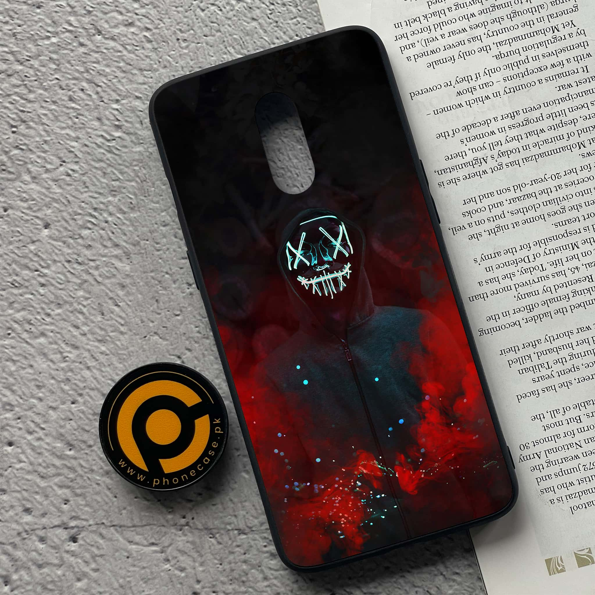 OnePlus 7 - Anonymous 2.0 Series - Premium Printed Glass soft Bumper shock Proof Case