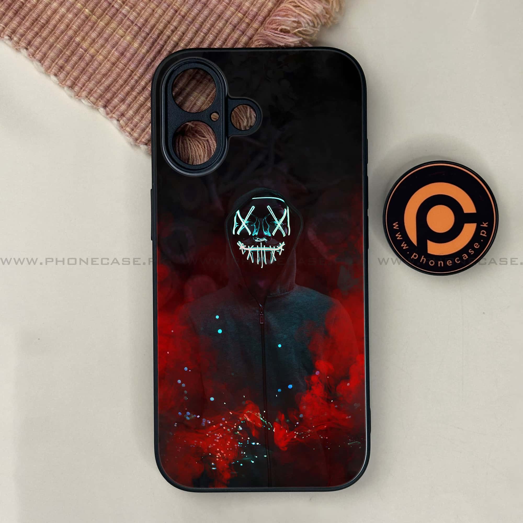 iPhone 17 - Anonymous 2.0 Series - Premium Printed Glass soft Bumper shock Proof Case