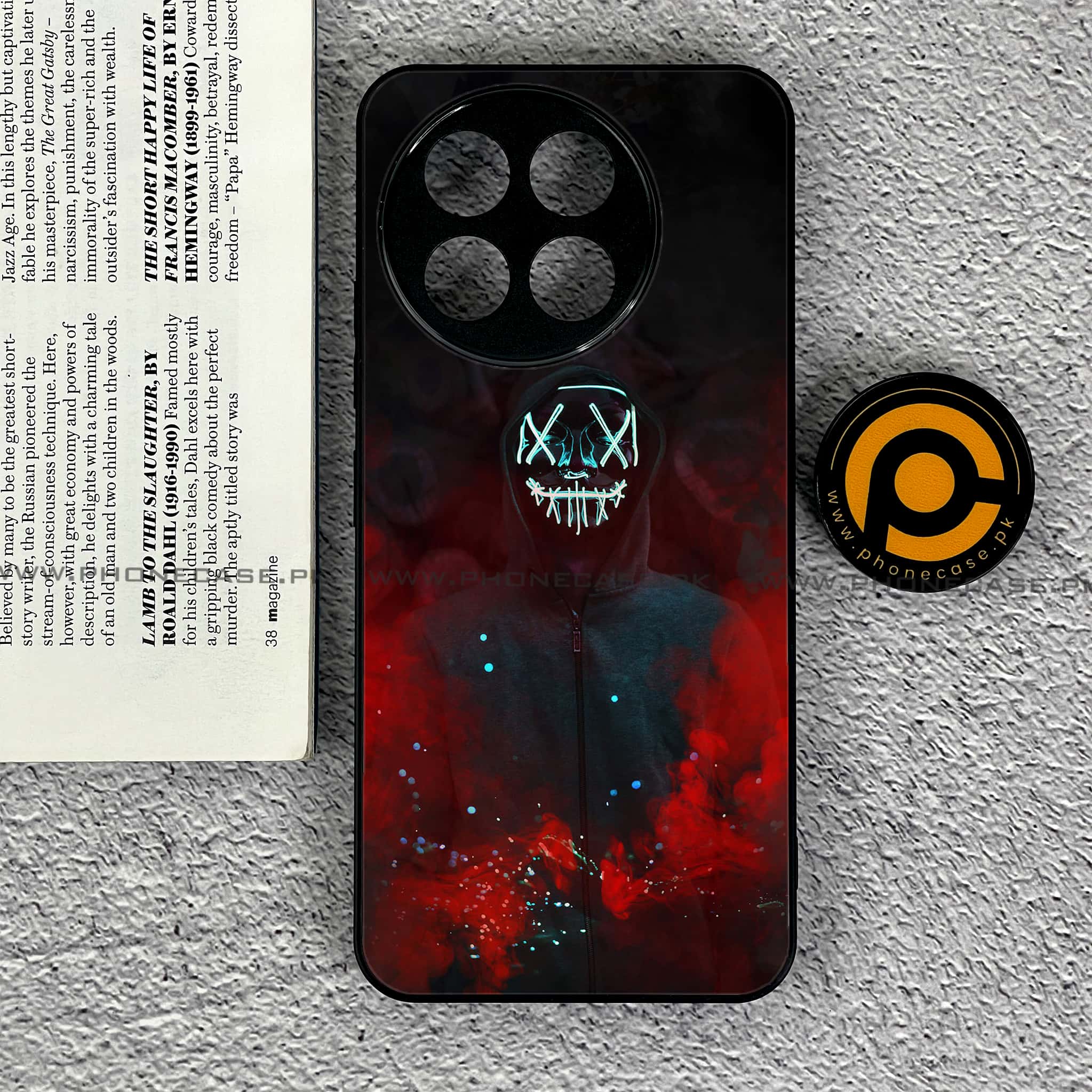 OnePlus 13R - Anonymous 2.0 Series - Premium Printed Glass soft Bumper shock Proof Case