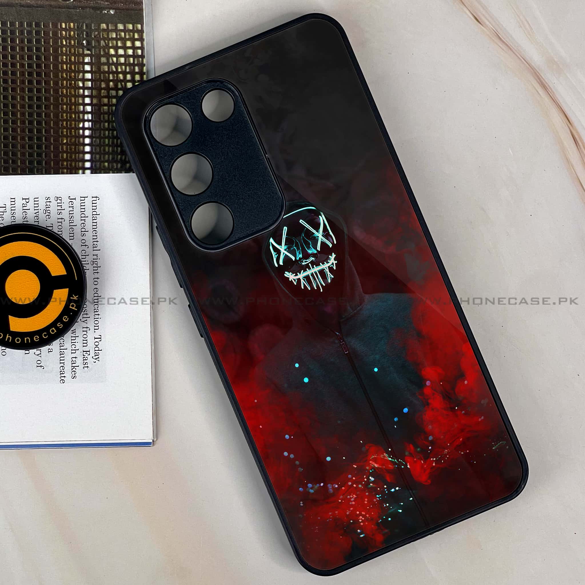 Vivo V30 Lite 4G - Anonymous 2.0 Series - Premium Metal Printed soft Bumper shock Proof Case