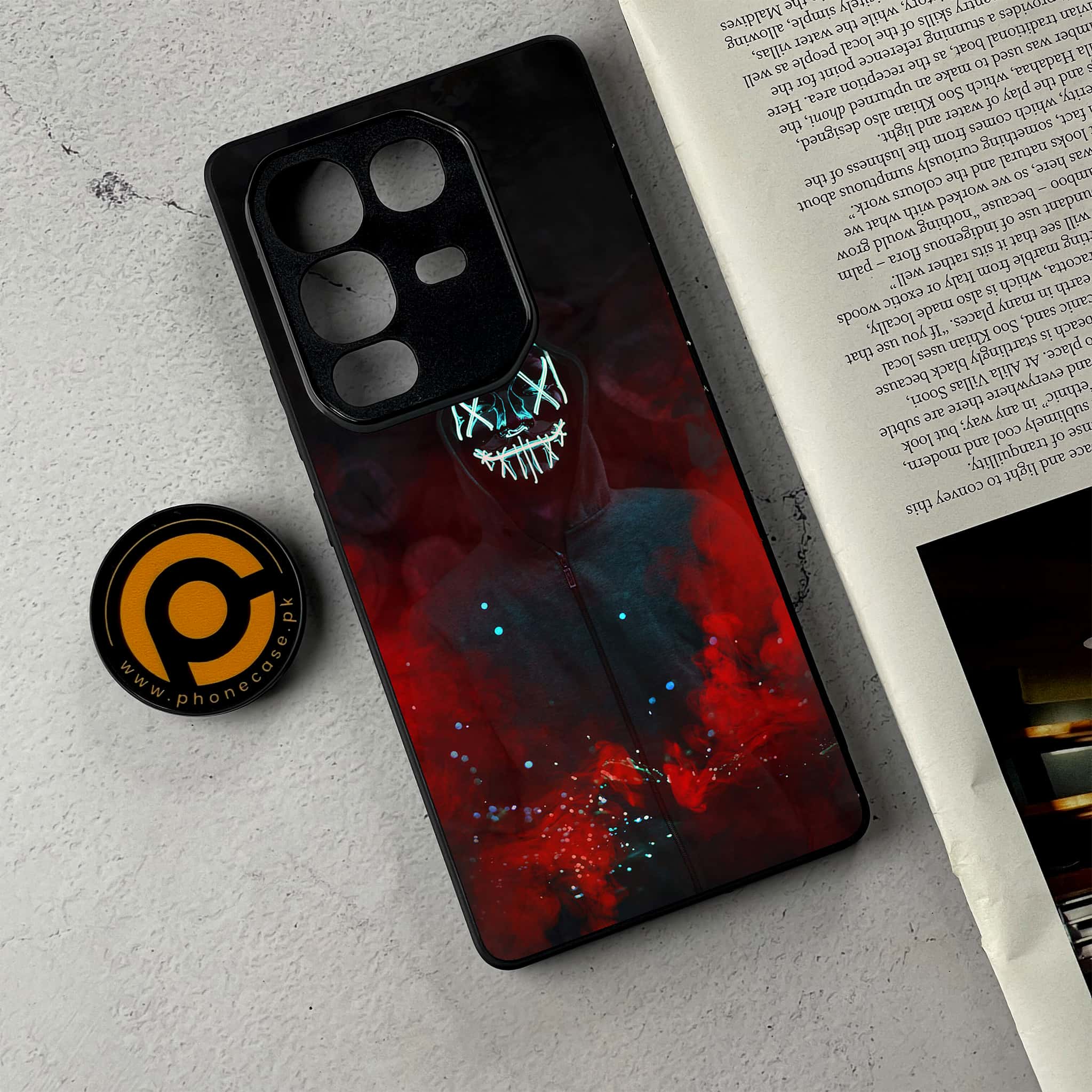 Infinix Note 50 - Anonymous 2.0 Series - Premium Metal Printed Soft Bumper Shockproof Case