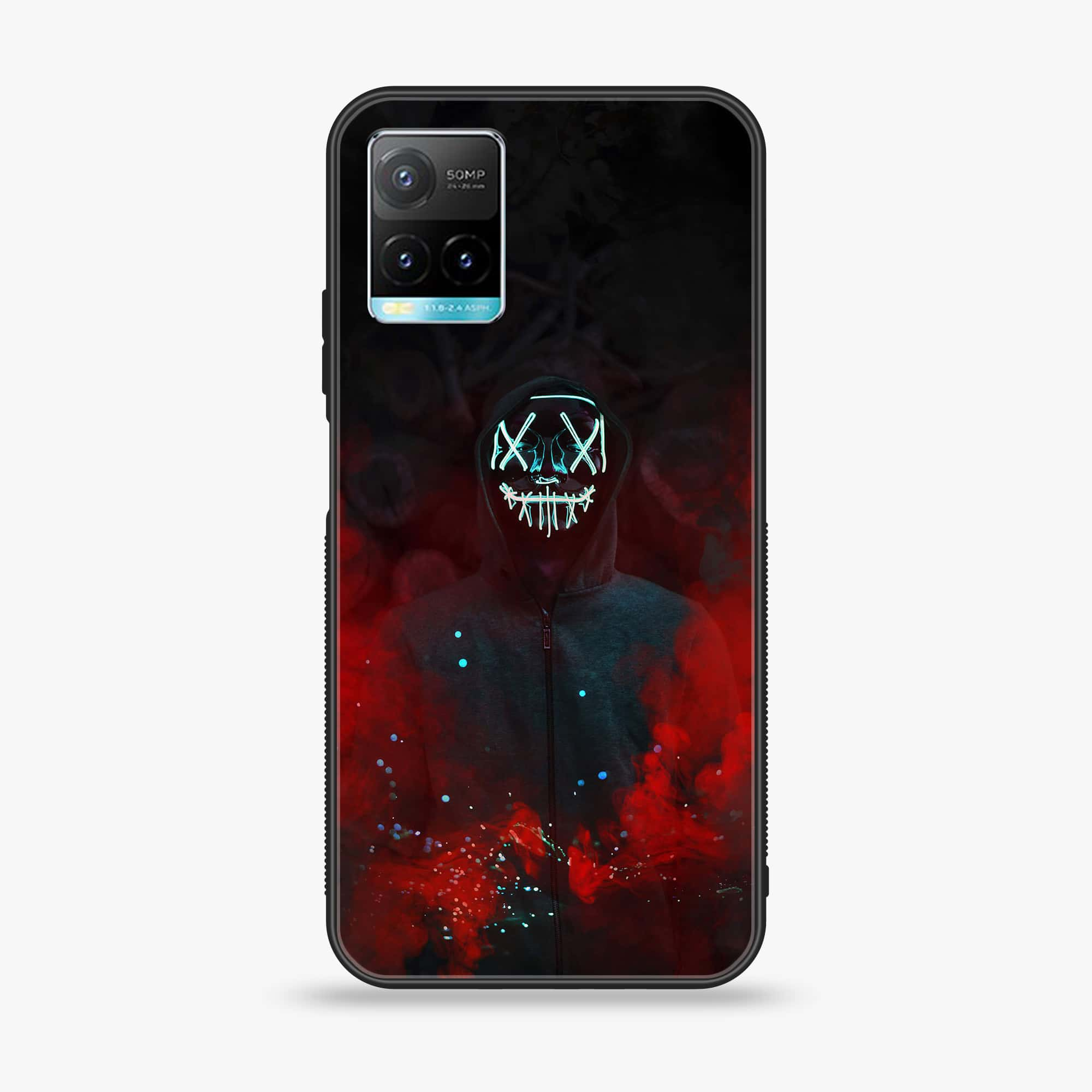 Vivo Y33T - Anonymous 2.0  Series - Premium Printed Glass soft Bumper shock Proof Case