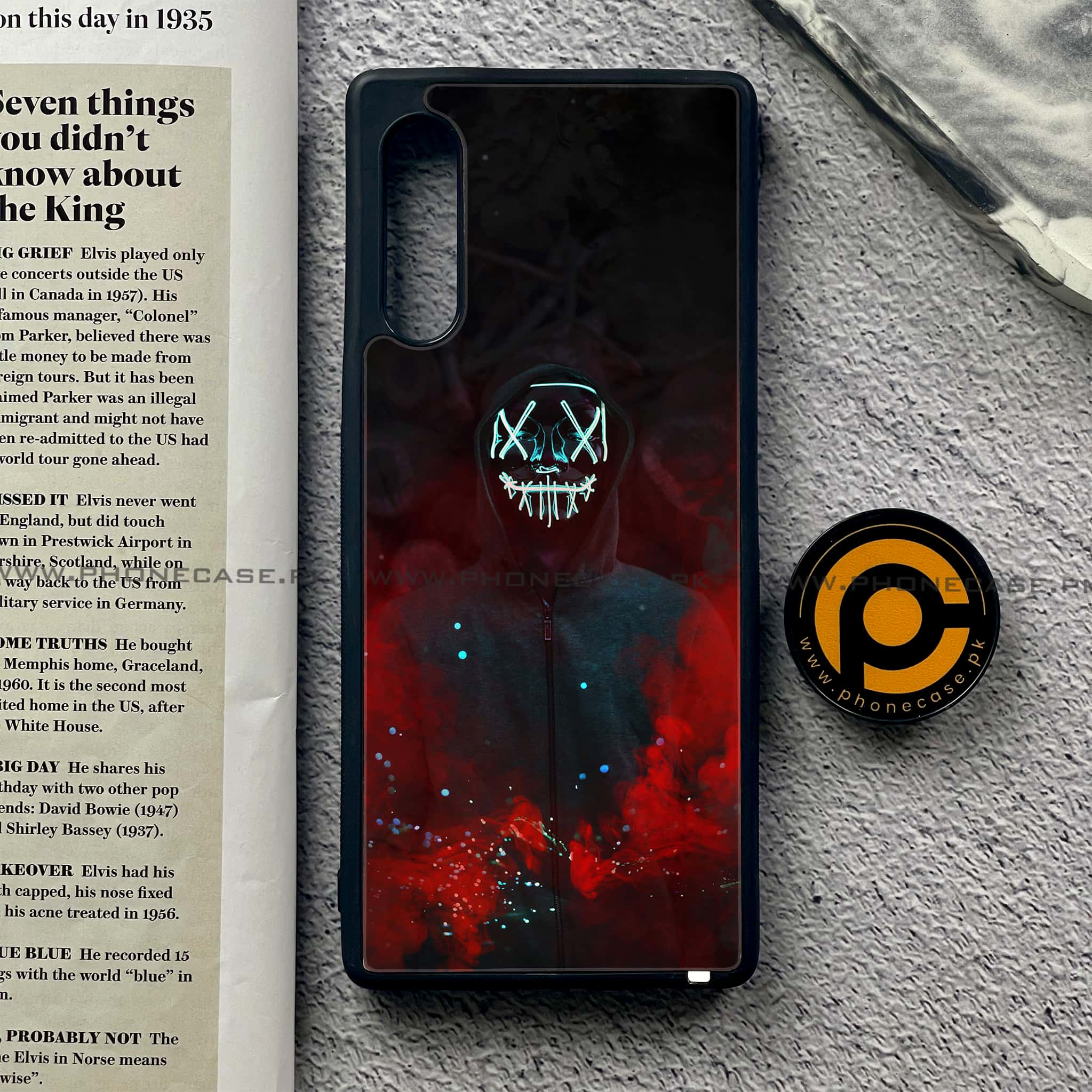 LG G9 - Anonymous 2.0 Series - Premium Printed Glass soft Bumper shock Proof Case