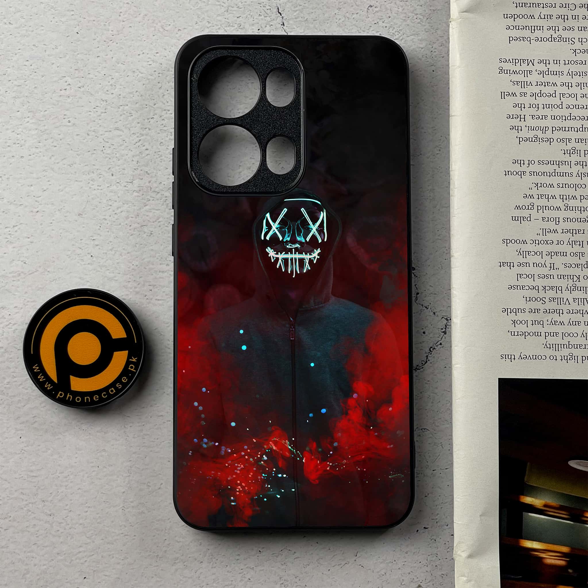 Oppo Reno 13 Pro - Anonymous 2.0 Series - Premium Metal Printed Soft Bumper Shockproof Case