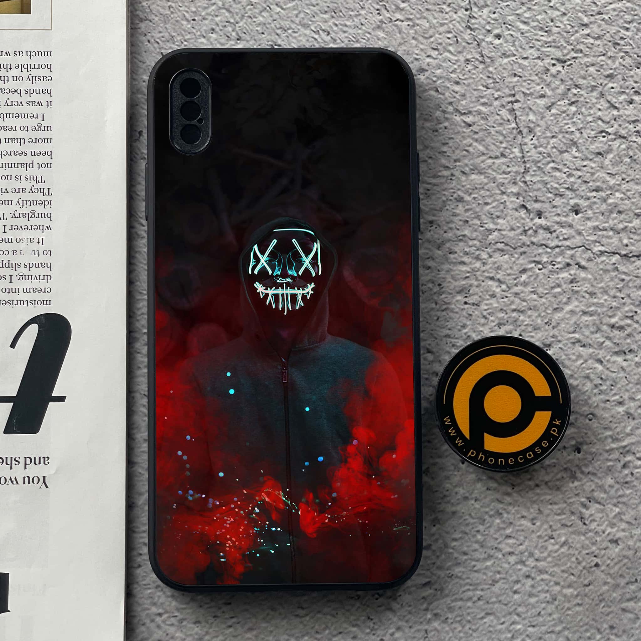 iPhone XS Max - Anonymous 2.0 Series  - Premium Metal Printed soft Bumper shock Proof Case