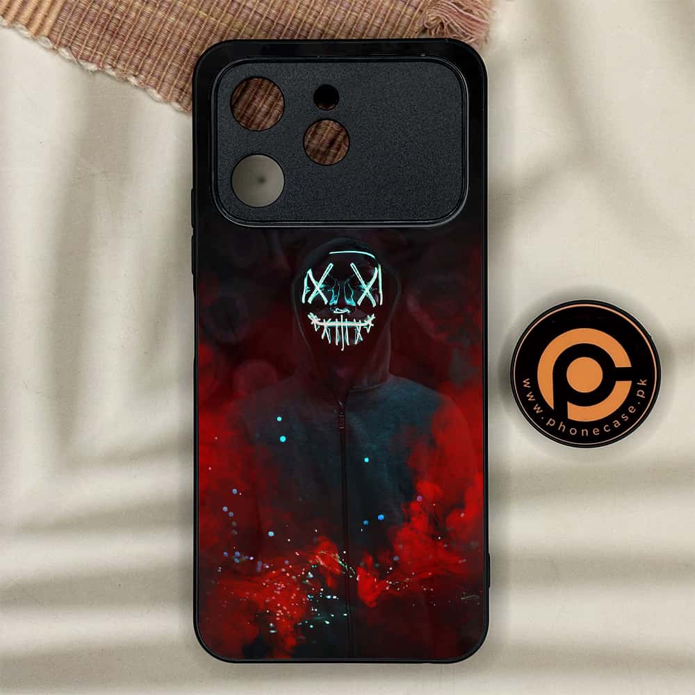 Tecno Spark 40 - Anonymous 2.0 Series - Premium Metal Printed soft Bumper shock Proof Case