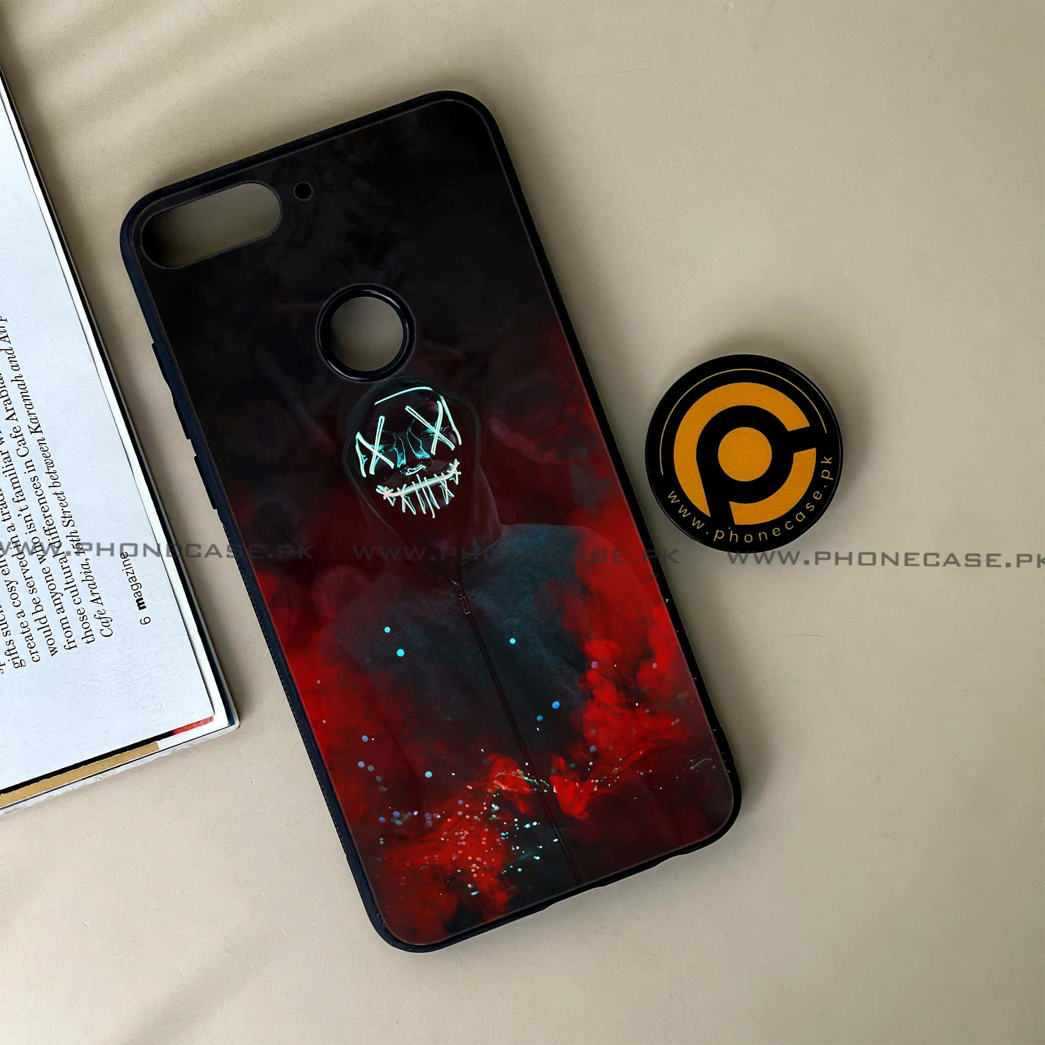 Huawei Y7 Prime (2018) - Anonymous 2.0 Series - Premium Printed Glass soft Bumper shock Proof Case