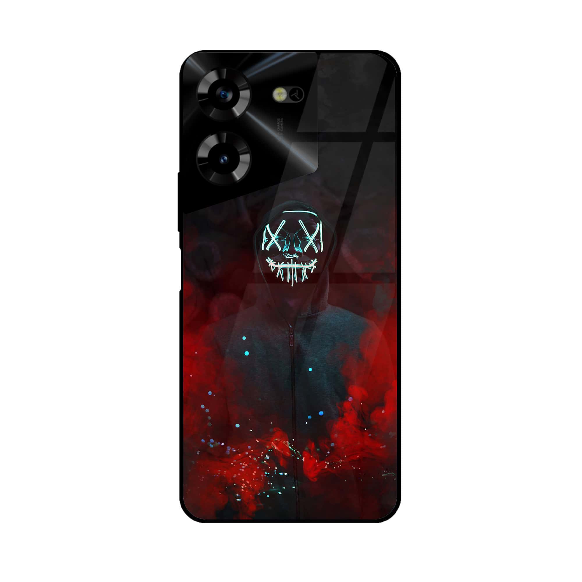 Tecno Pova 5 Pro - Anonymous 2.0 Series - Premium Printed Glass soft Bumper shock Proof Case