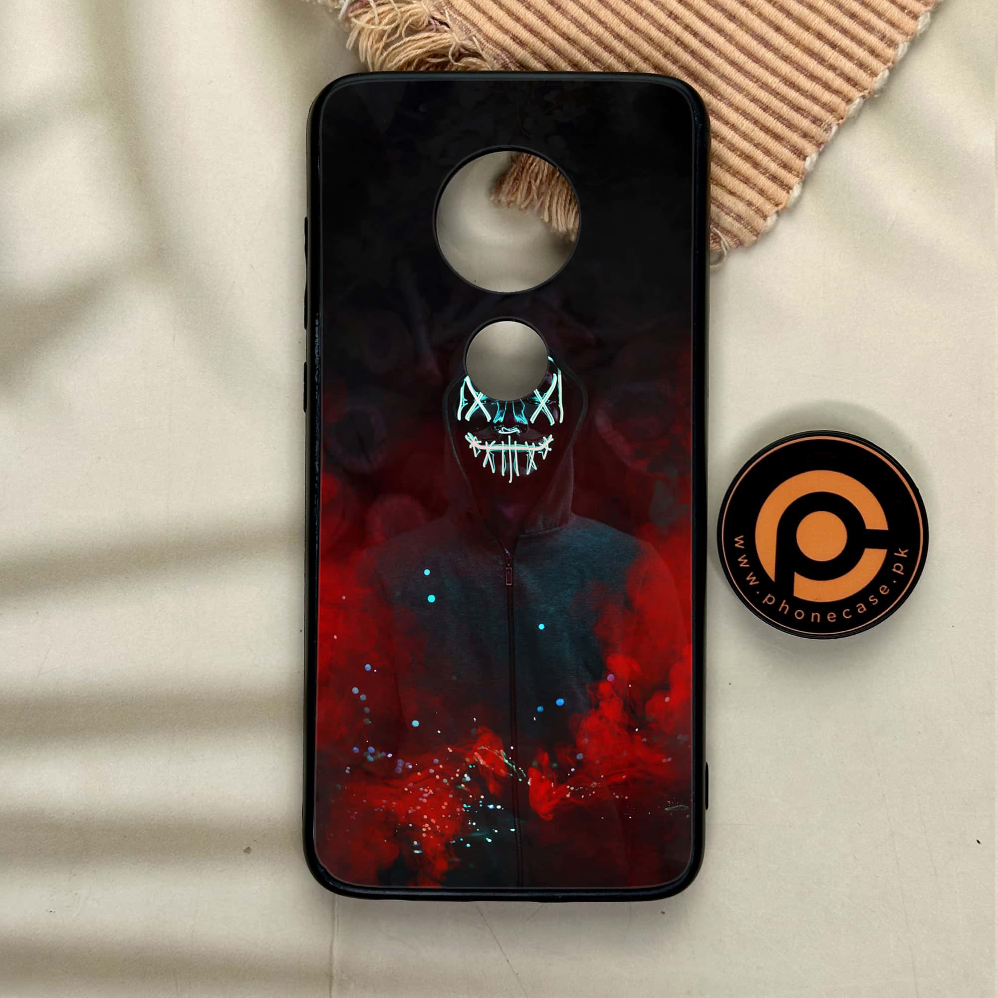 Moto G7 - Anonymous 2.0 Series - Premium Printed Glass soft Bumper shock Proof Case