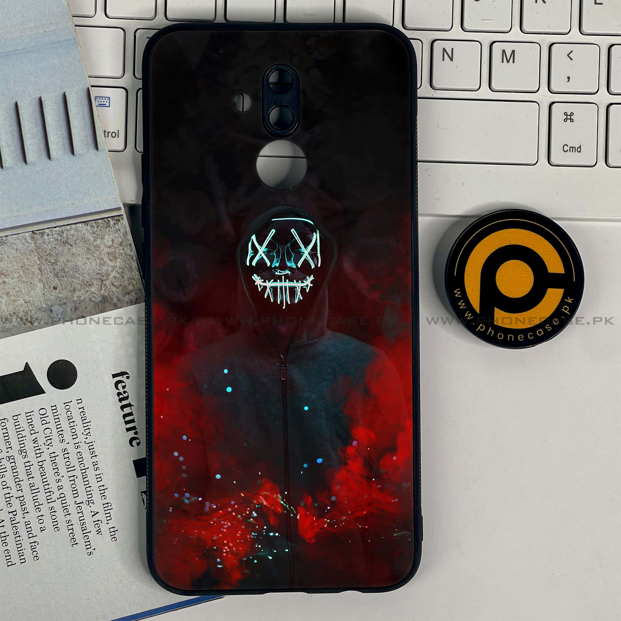 Huawei Mate 20 Lite - Anonymous 2.0 Series - Premium Printed Glass soft Bumper shock Proof Case