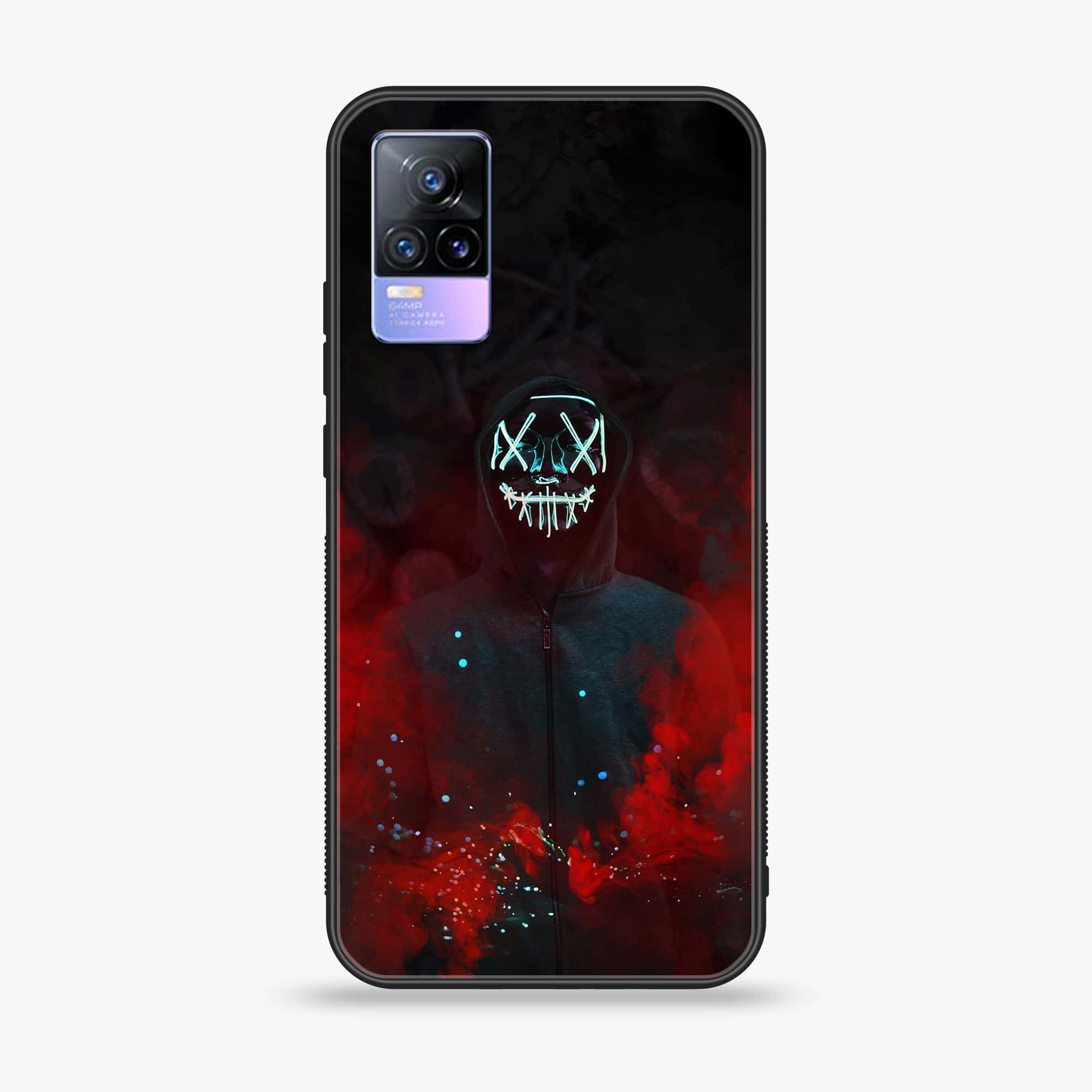 Vivo V21e - Anonymous 2.0 Series - Premium Printed Glass soft Bumper shock Proof Case