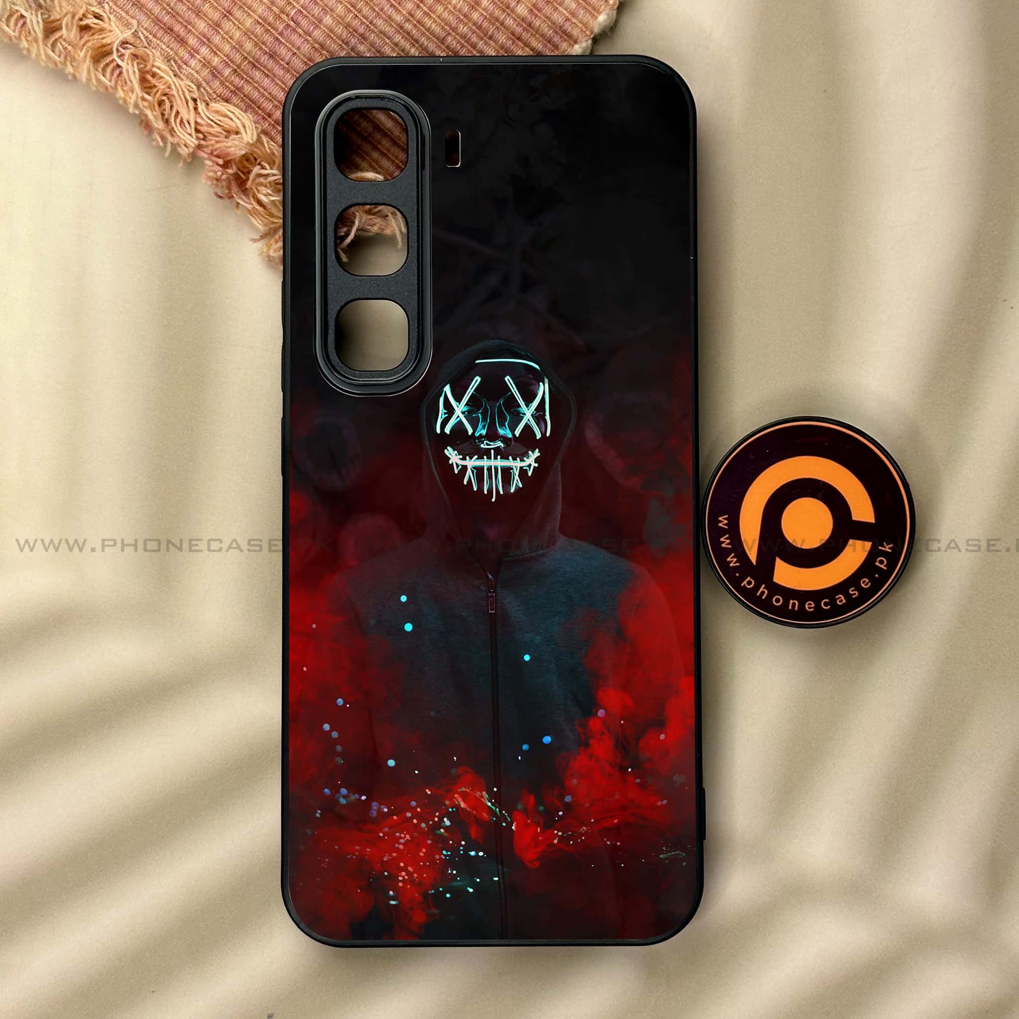 Infinix Hot 60 Pro - Anonymous 2.0 Series - Premium Metal Printed soft Bumper shock Proof Case