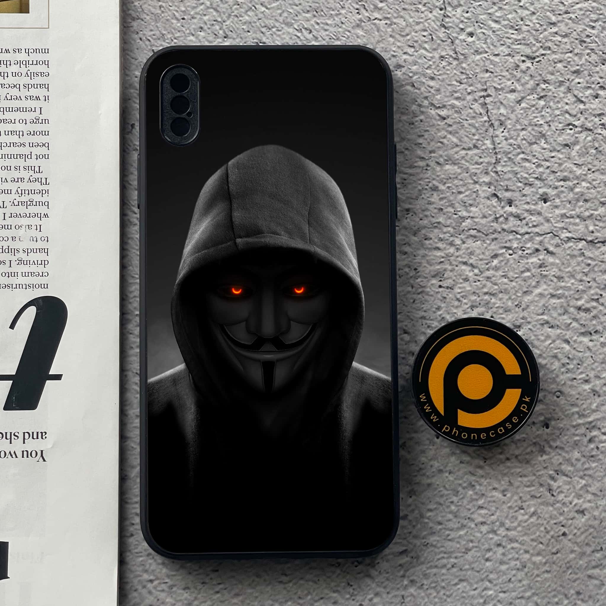 iPhone XS Max - Anonymous 2.0 Series  - Premium Metal Printed soft Bumper shock Proof Case