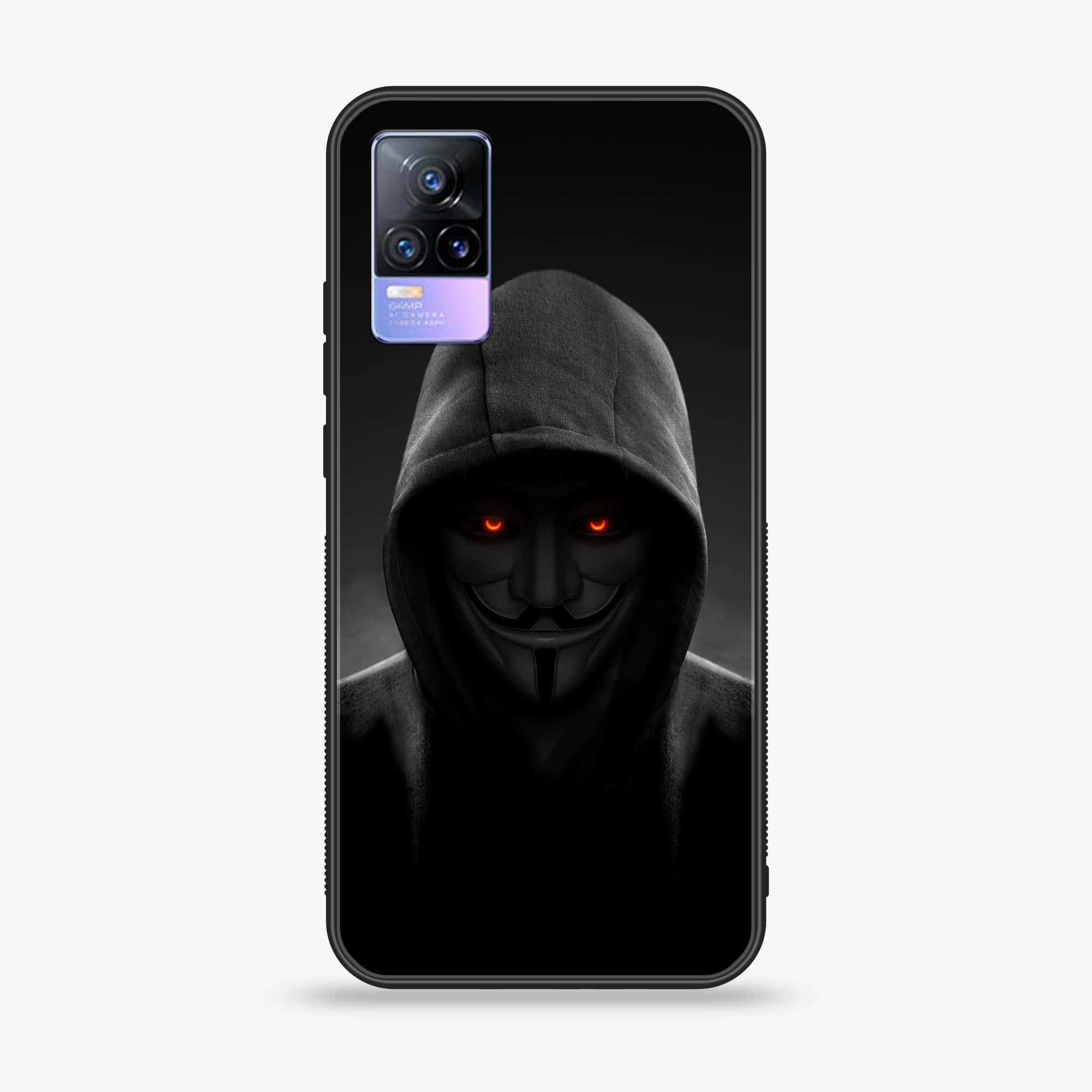 Vivo V21e - Anonymous 2.0 Series - Premium Printed Glass soft Bumper shock Proof Case